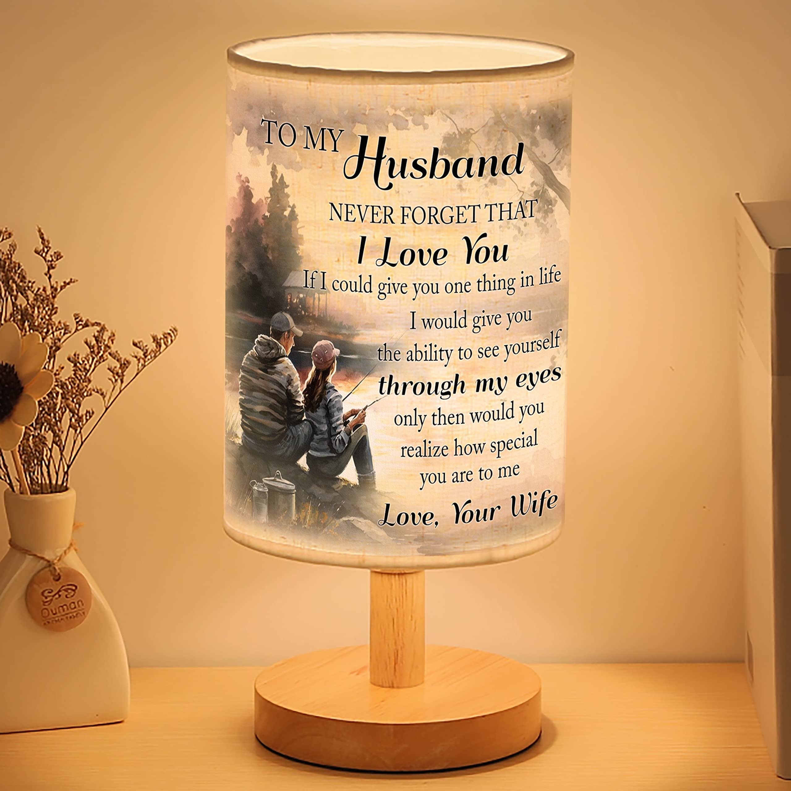 Myfihu Valentine Lamp For Husband And Wife - Fishing Table Lamp For Anniversary, Birthday, Valentine'S Day - Night Lamp
