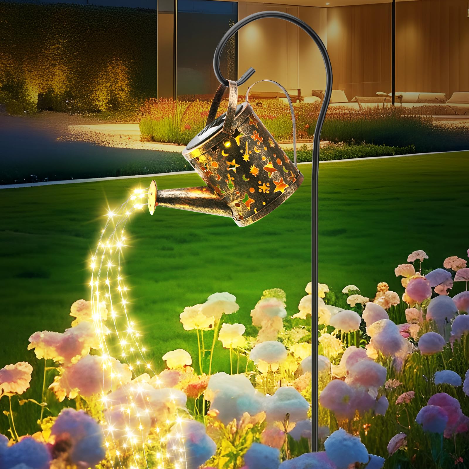 Hhuwrul Solar Watering Can With Lighting, Waterproof Solar Lights Outdoor Garden Decoration For Patio Lawn Sidewalk Paths