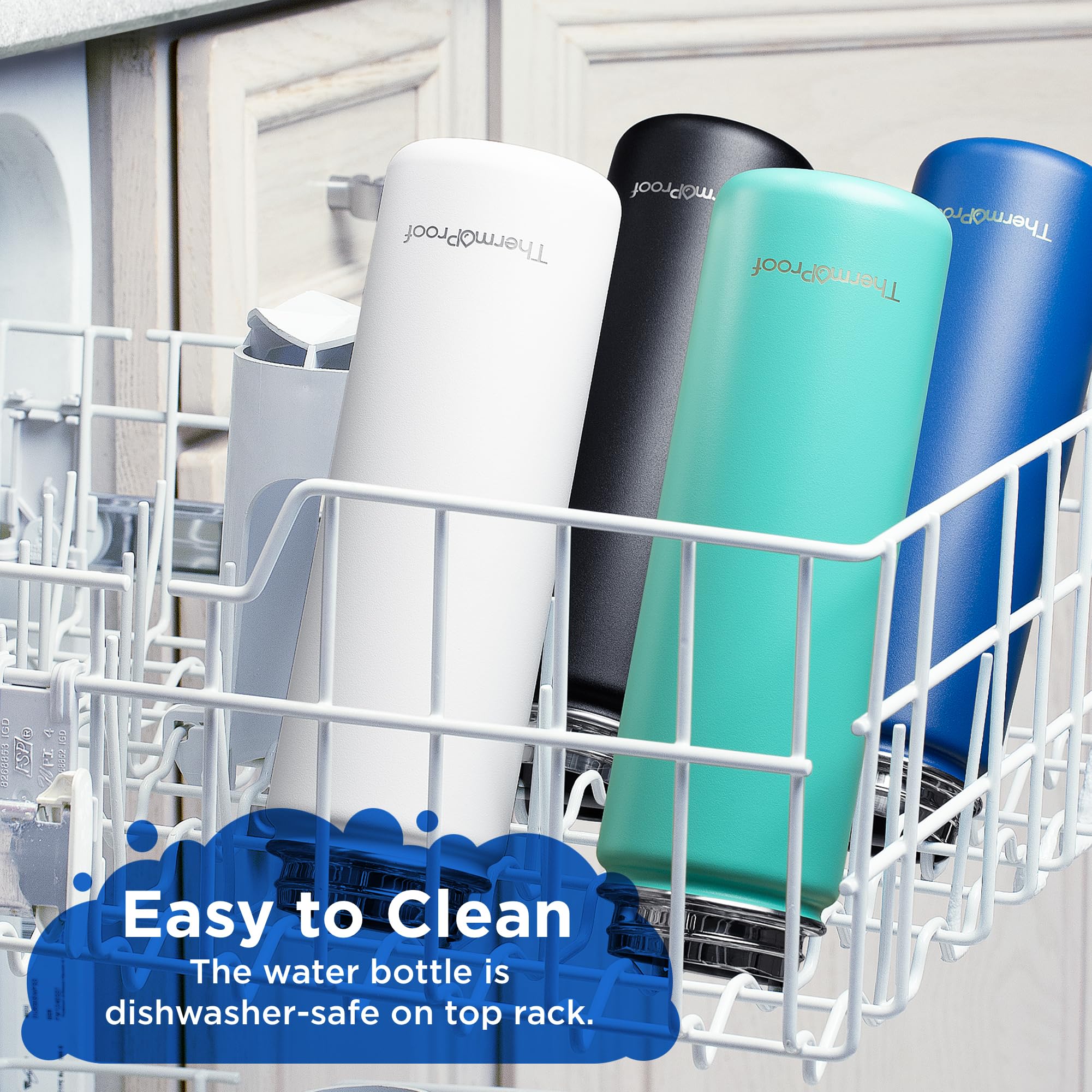 Thermoproof Double-Walled Vacuum Insulated Stainless Steel Water Bottle - Wide Mouth With Chug