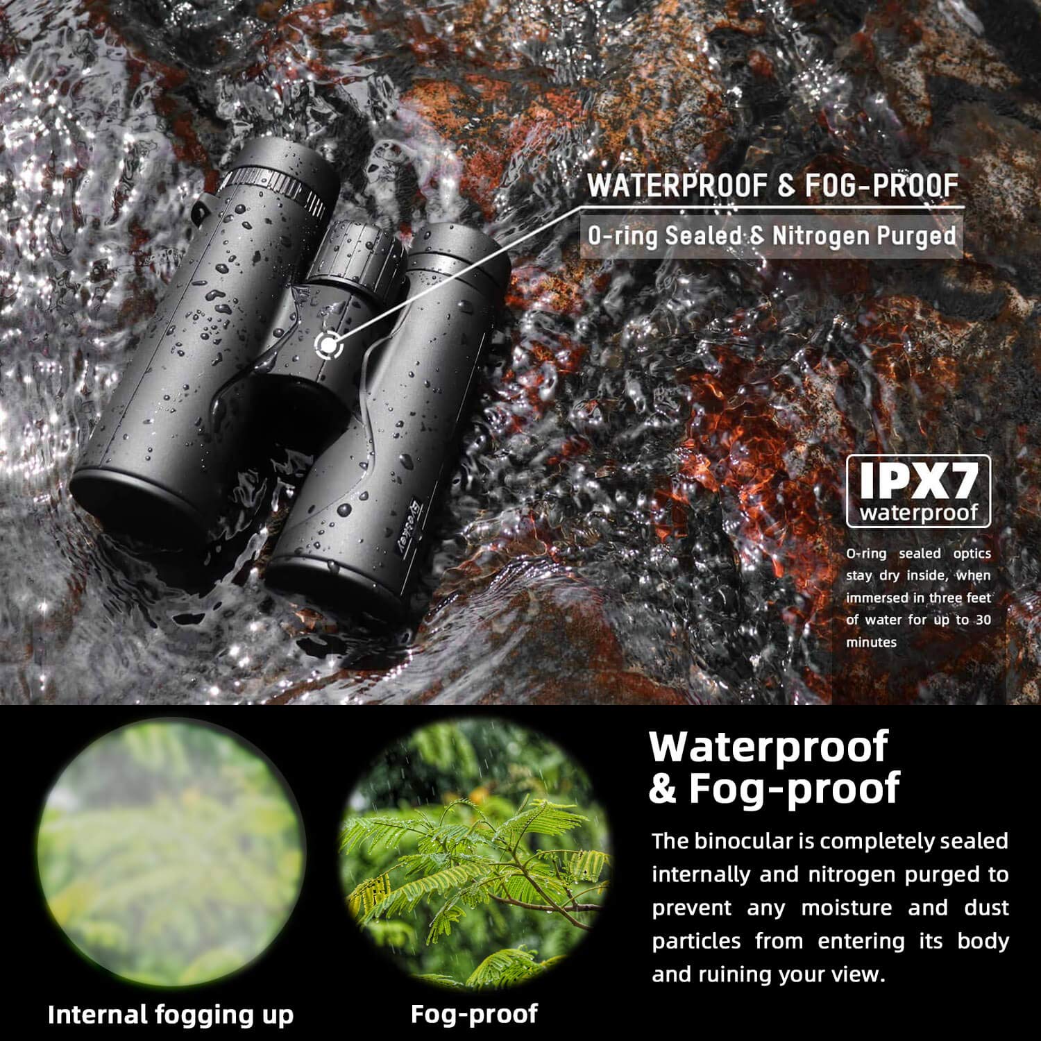 Eyeskey Dreamer Bird Watching Binoculars For Adults Compact  Waterproof Fog Proof Binoculars For Outdoor Games Hunting  Clear Low-Light Vision  Wide Field Of View  Professional Sports Optics