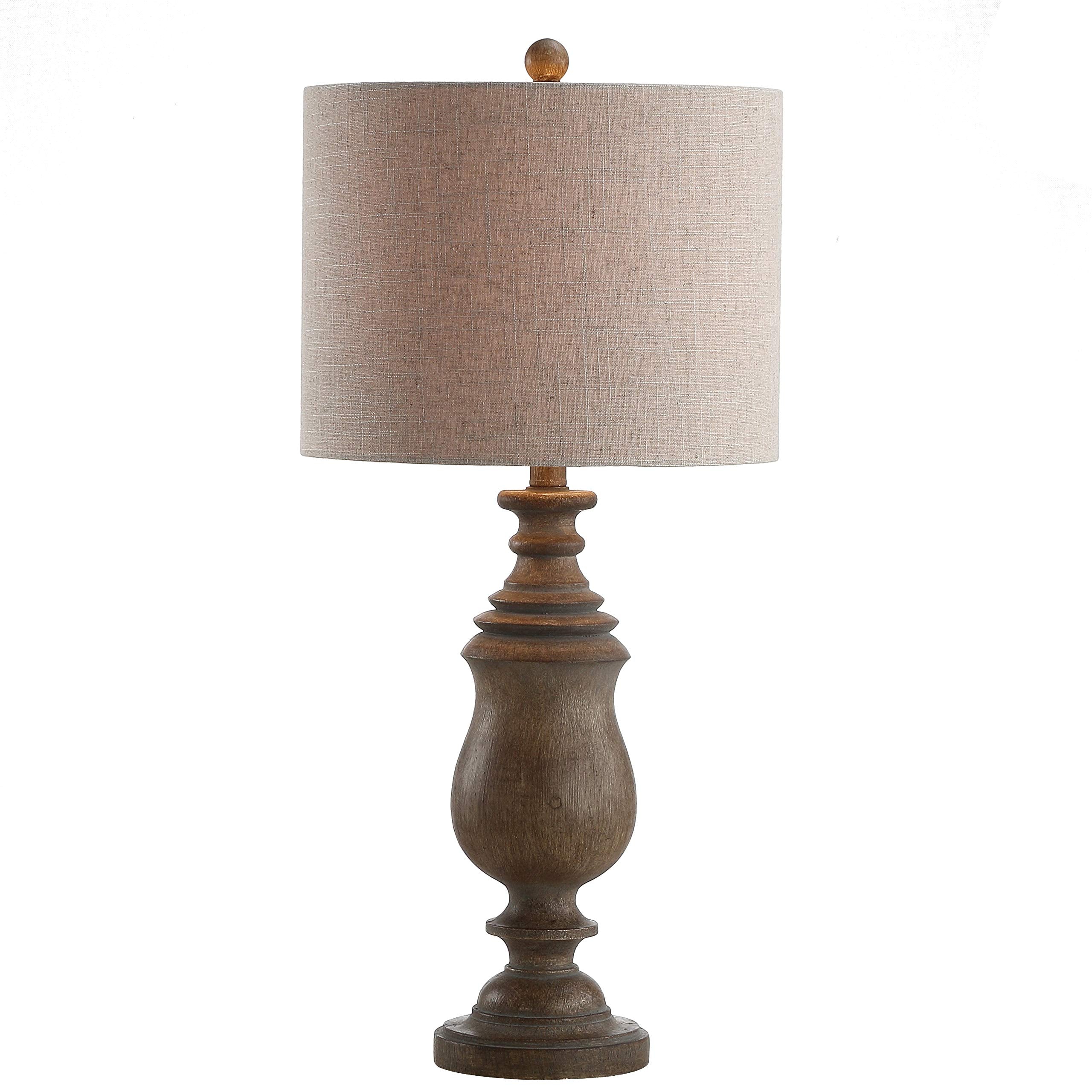Jonathan Y Jyl3041A Abeline 28.5" Resin Led Table Lamp Traditional Transitional Bedside Desk Nightstand Lamp For Bedroom Living Room Office College Bookcase Led Bulb Included, Brown