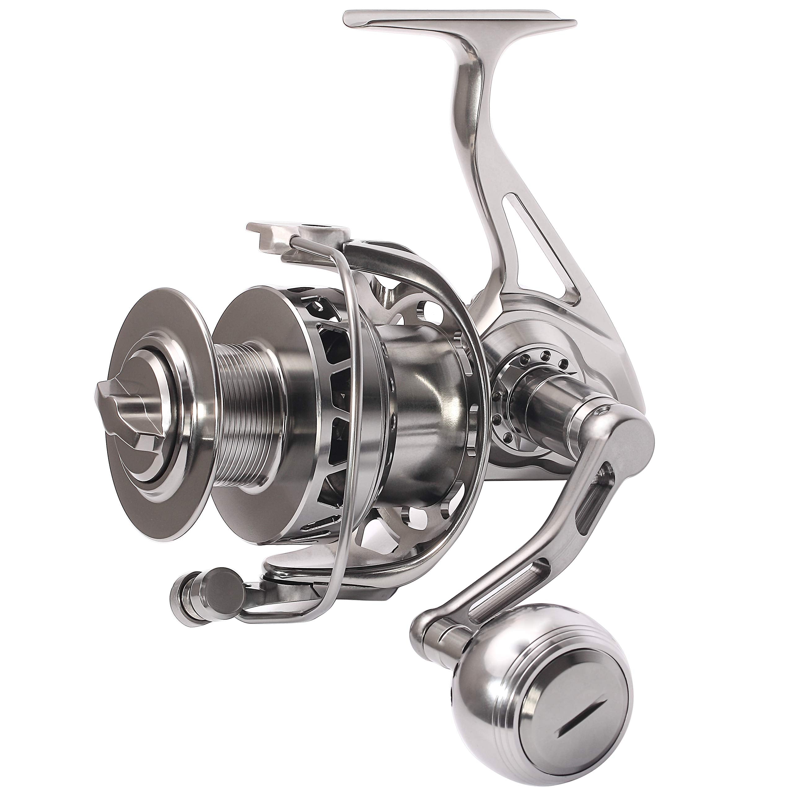 Saion Cnc Full Metal Spinning Fishing Reel Powerful Saltwater Reel 20Kg/44Lb 30Kg/66Lb Long Cast Big Game Boat Fishing 11+1 Stainless Steel Ball Bearings