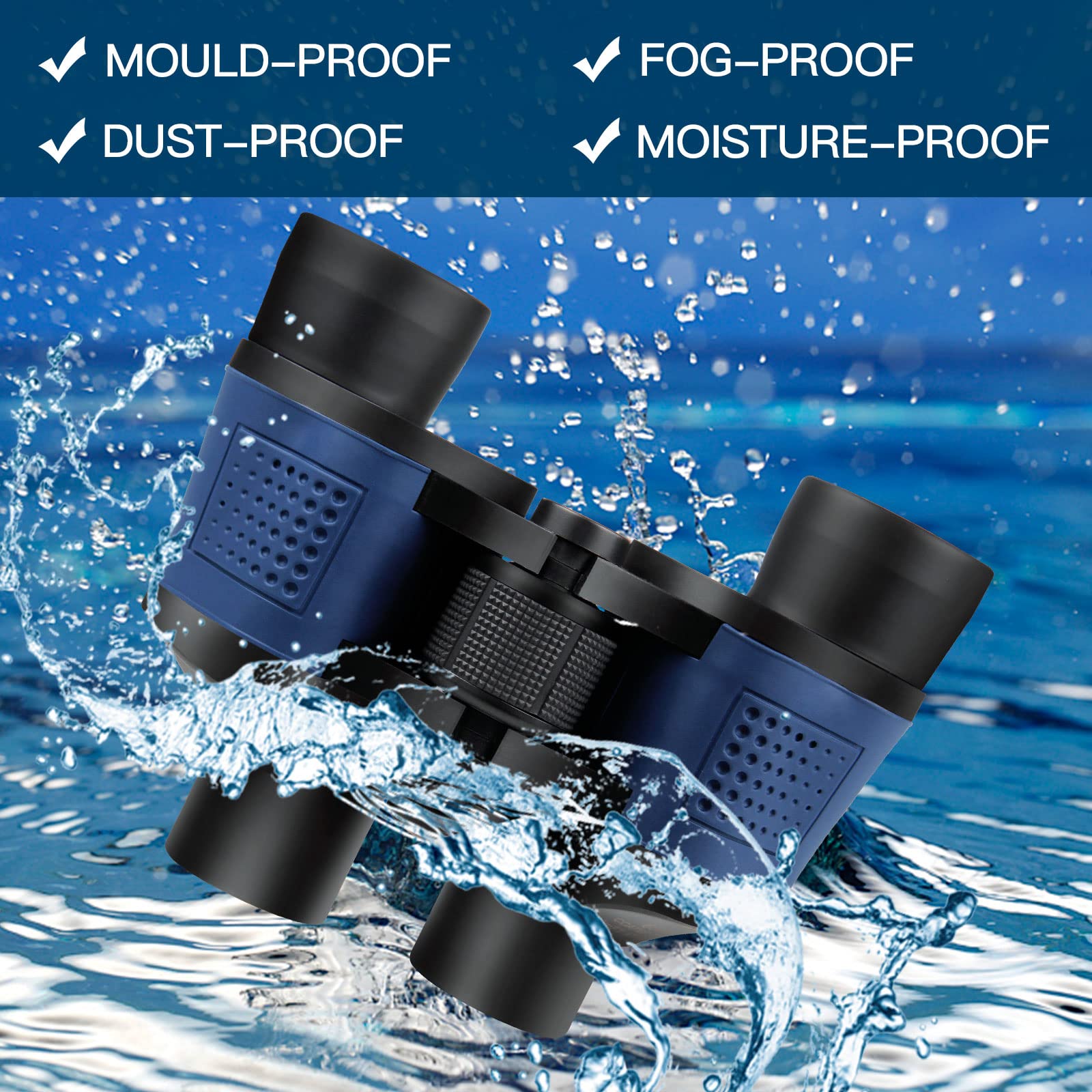 Piliwl Binoculars For Adults High Power,60×60 With Low Light Night Vision Waterproof Binoculars Watching Outdoor Sports Concerts Binoculars For Bird Watching Professional