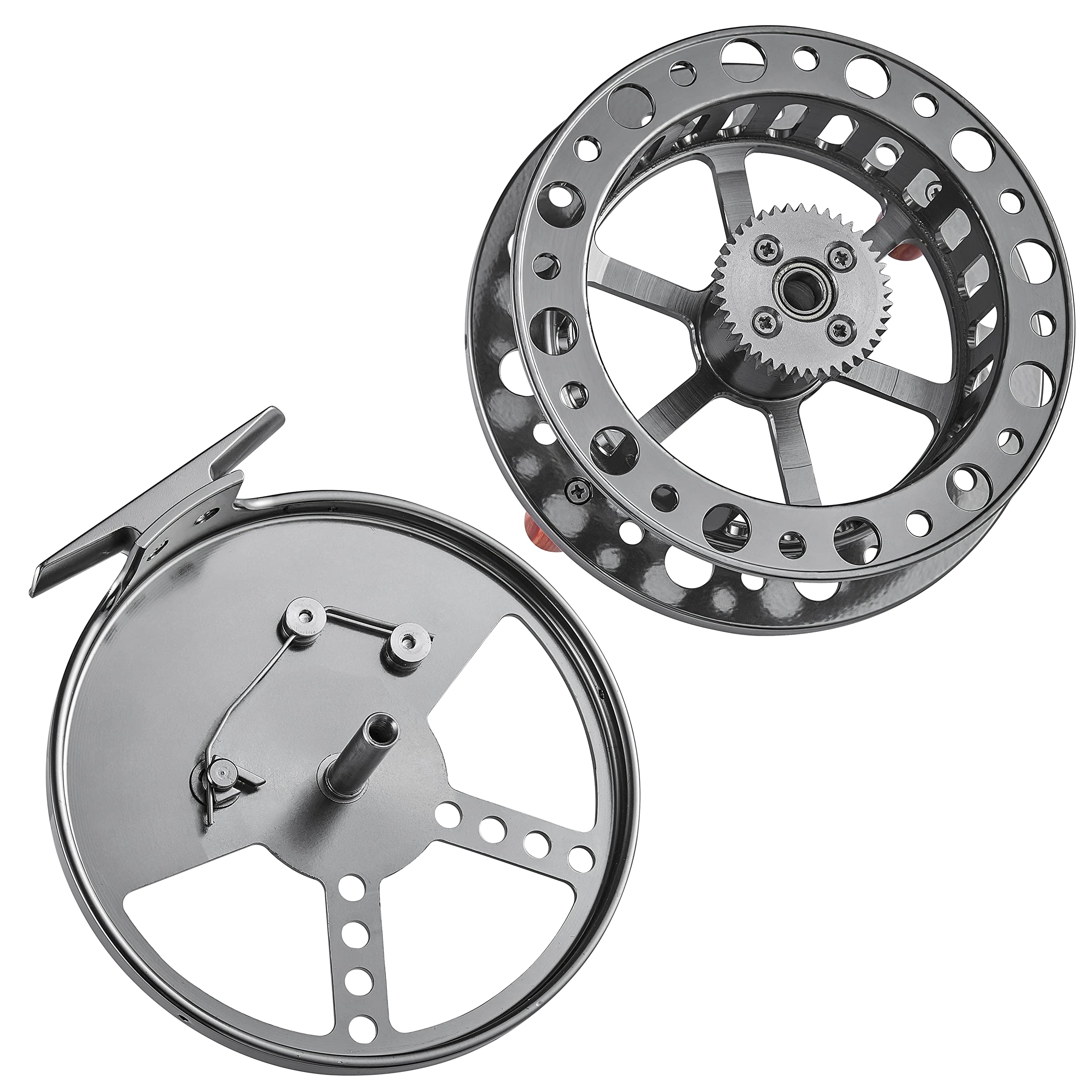 Saion 4.5 Inches Float Reel Centrepin Reel Steelhead Coarse Trotting Fishing Centerpin 114Mm Cnc Machine Cut Aluminum