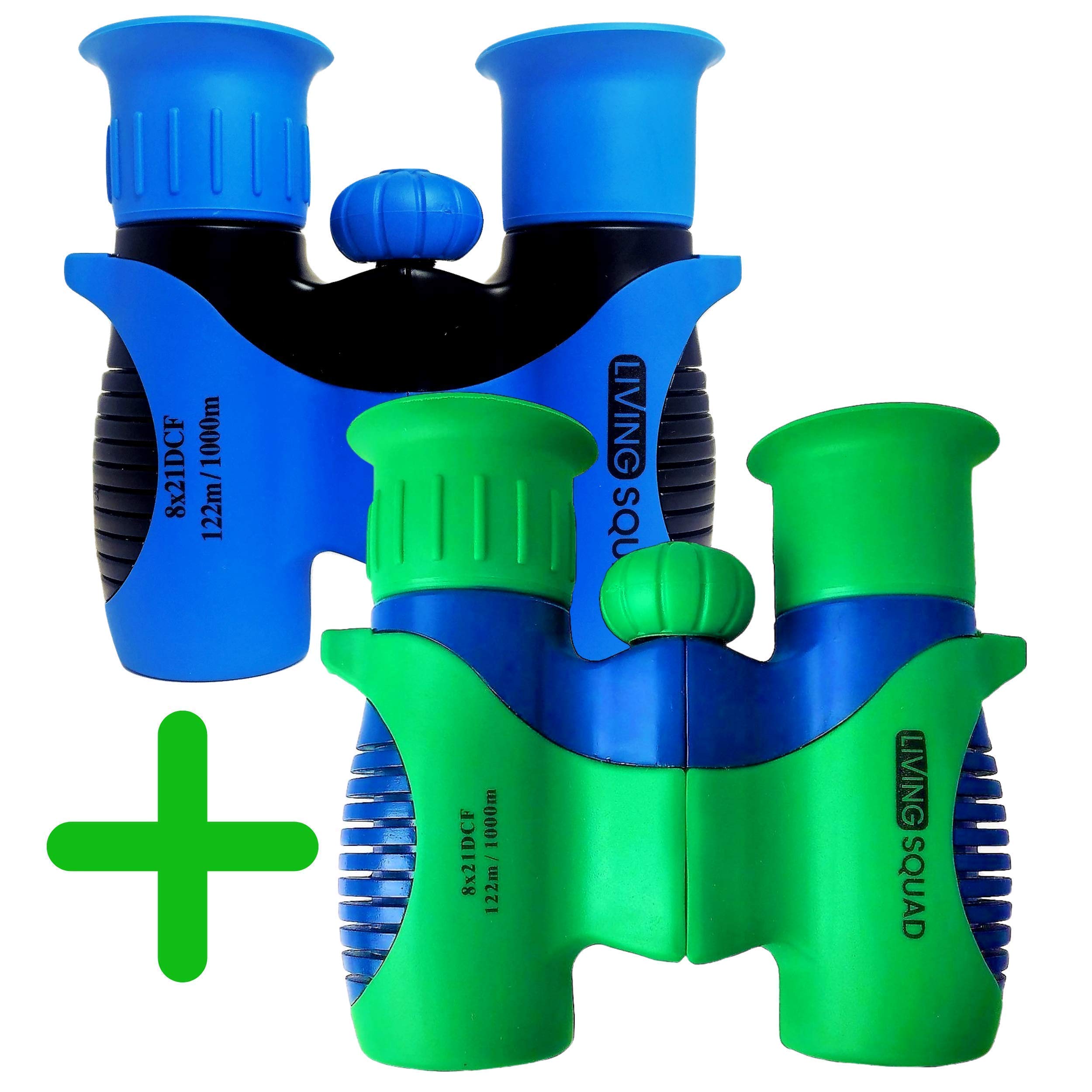 Living Squad Green & Blue Kids Binoculars Bundle
