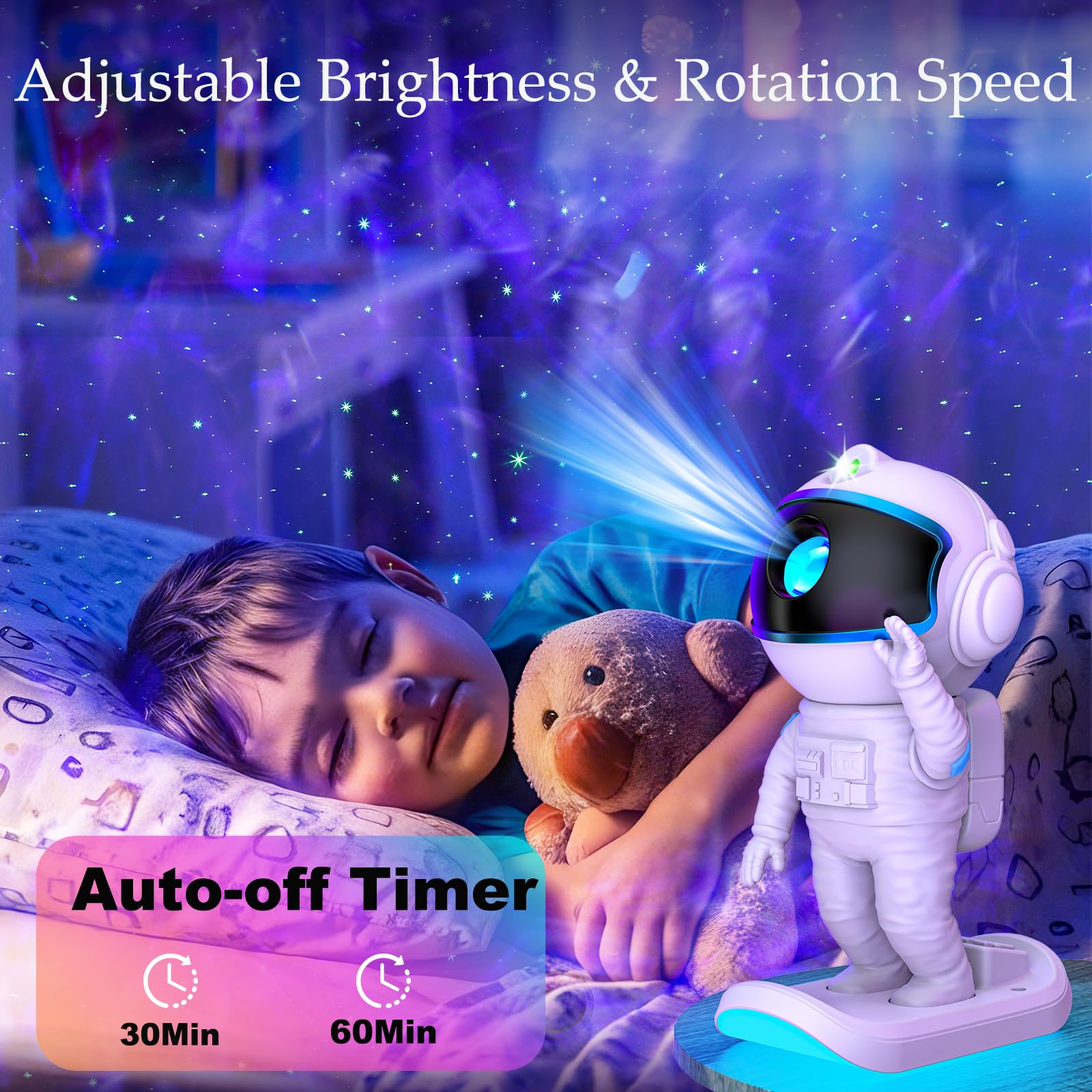 Stbands Galaxy Projector, Star Projector Night Light With Timer And Remote For Bedroom, Kids Room Decor, Adjustable Head Angle Nebula Ceiling Lamp,  For Adults, Teens, Christmas, Birthday