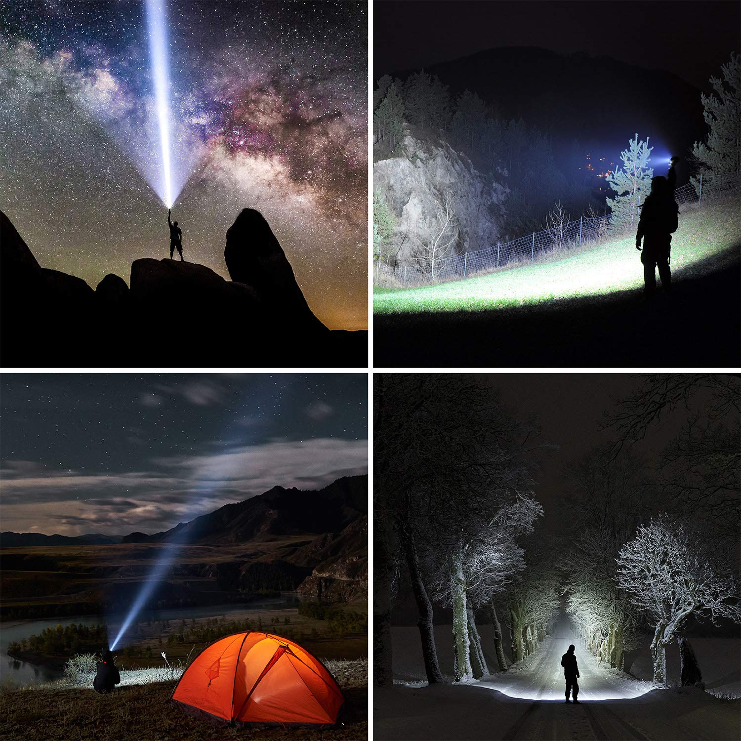 Peakplus High Powered Led Flashlight Lfx2000, Brightest High Lumen Light With 5 Modes, Zoomable And Water Resistant, Best Flashlights For Camping, Dog Walking And Emergency