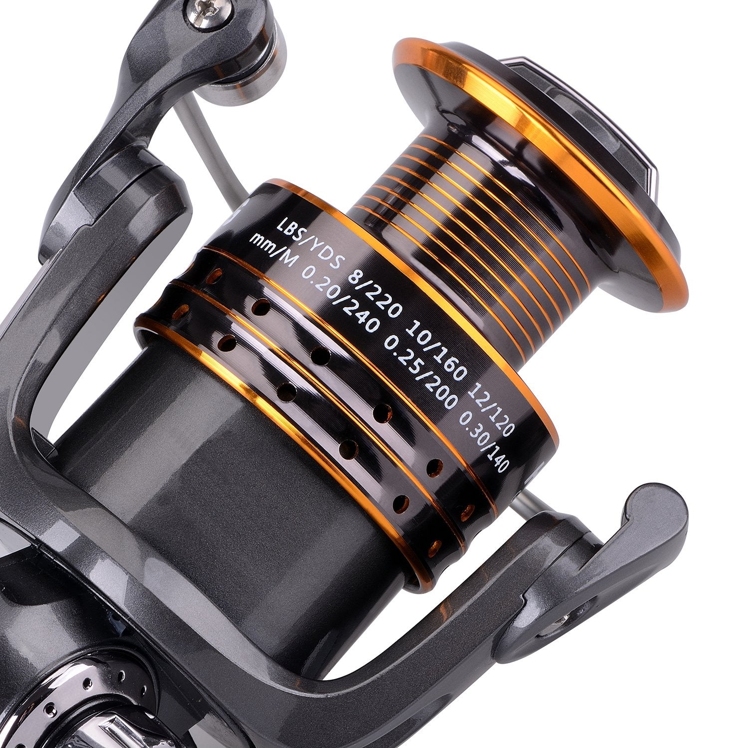 Plusinno Hongying Series Fishing Reels Spinning Freshwater Saltwater With 5.2:1 Gear Ratio Metal Body Left/Right Interchangeable Collapsible Handle Spinning Fishing Reel