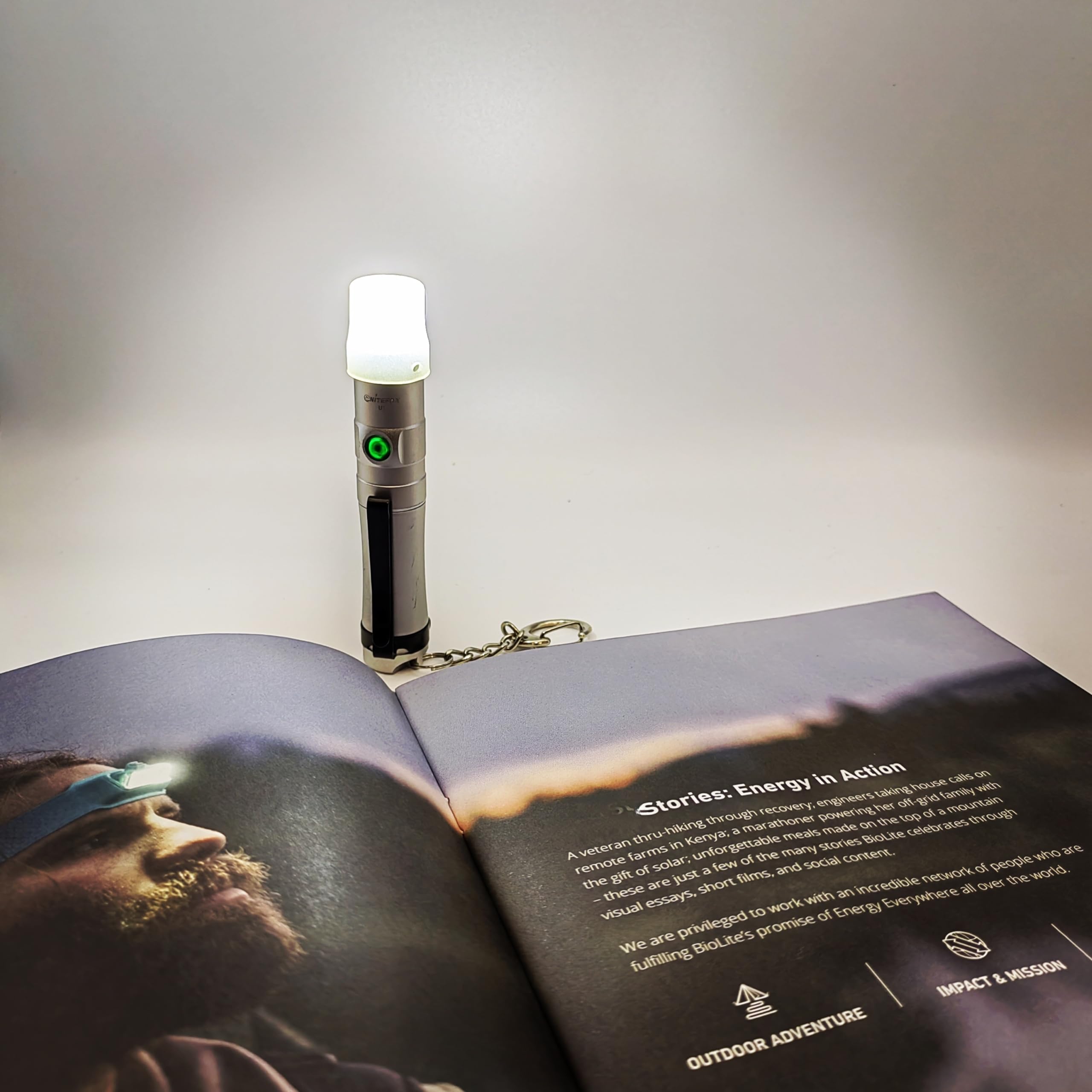 Nitefox Mini Rechargeable Keychain Flashlight Usb C Bright Key Light Portable Pocket Flashlight For Edc,Dog Walking, Hiking,Camping,Emergency(Silver)