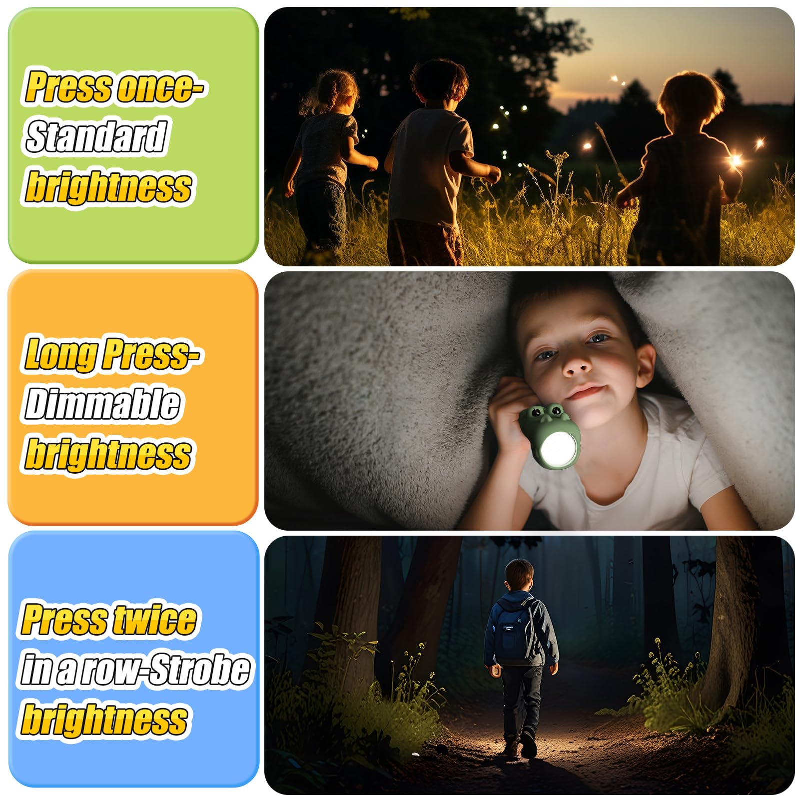 Tepreswes Kids Flashlight Rechargeable For Boys & Girls, Alligator Crocodile Toy, Baby Kids Toddler Toys For Age 3-12, Birthday Boys & Girls , Animal Toddlers Flashlights, Party Decorations, 1 Pack