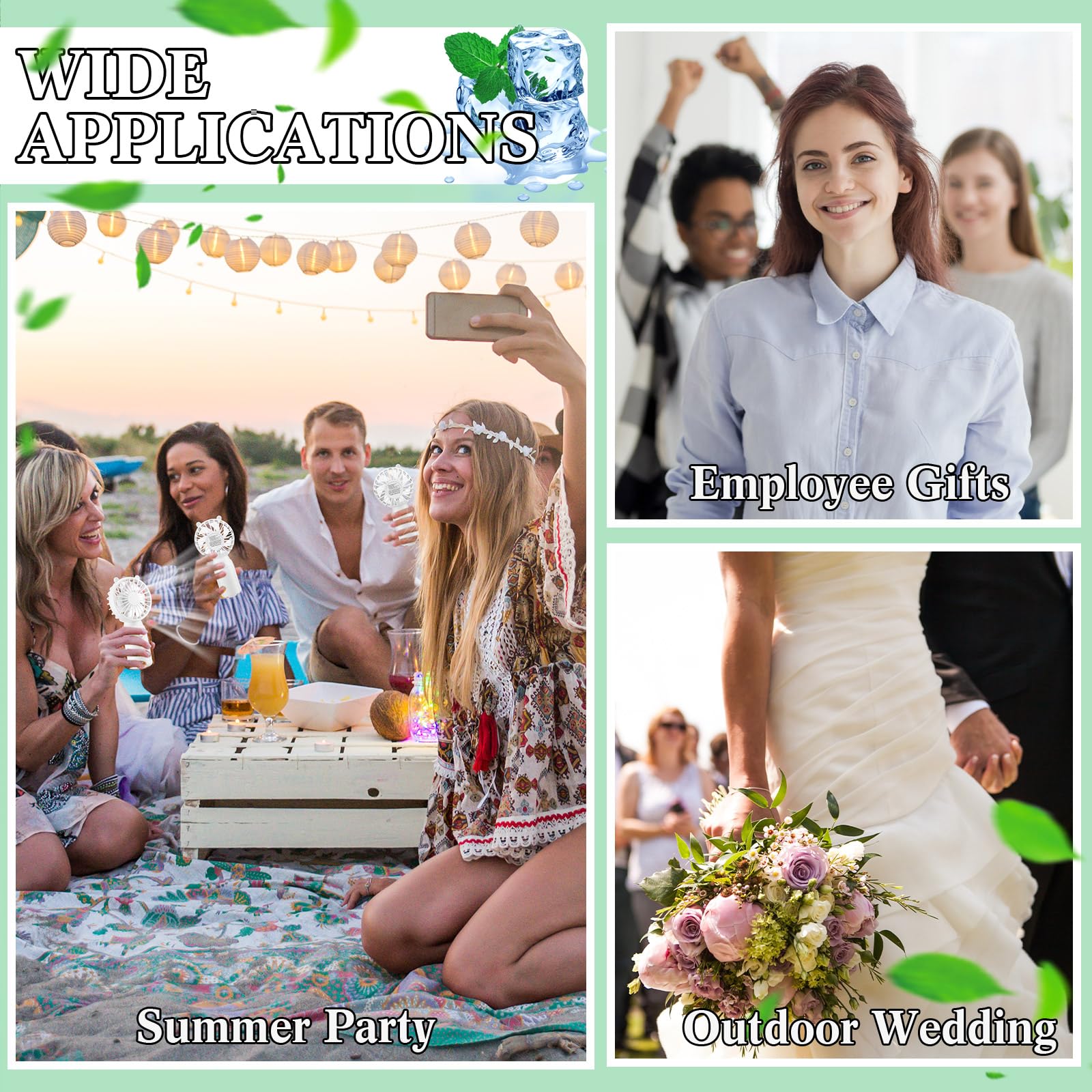 36 pack mini fans with lanyard, ideal for makeup artists and outdoor events Koospark