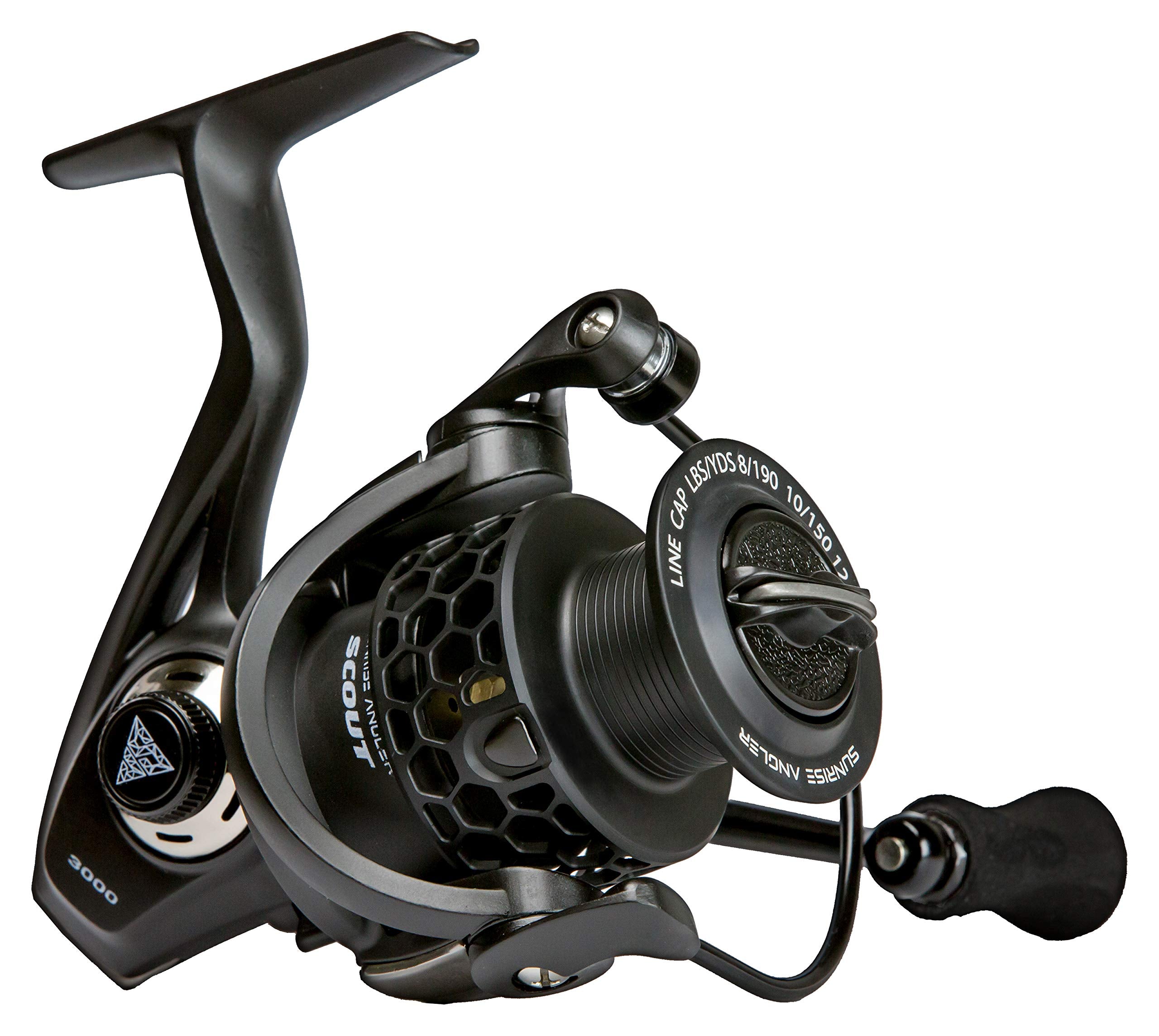 Sa Sunrise Angler Sunrise Angler Scout 3000 Freshwater Spinning Reel  Lightweight 8.6 Oz Carbon Fiber Body  Triple Disc 24+ Lbs Max Drag  10+1 Stainless Steel Bb  5.2:1 Gear Ratio  Eva Grip