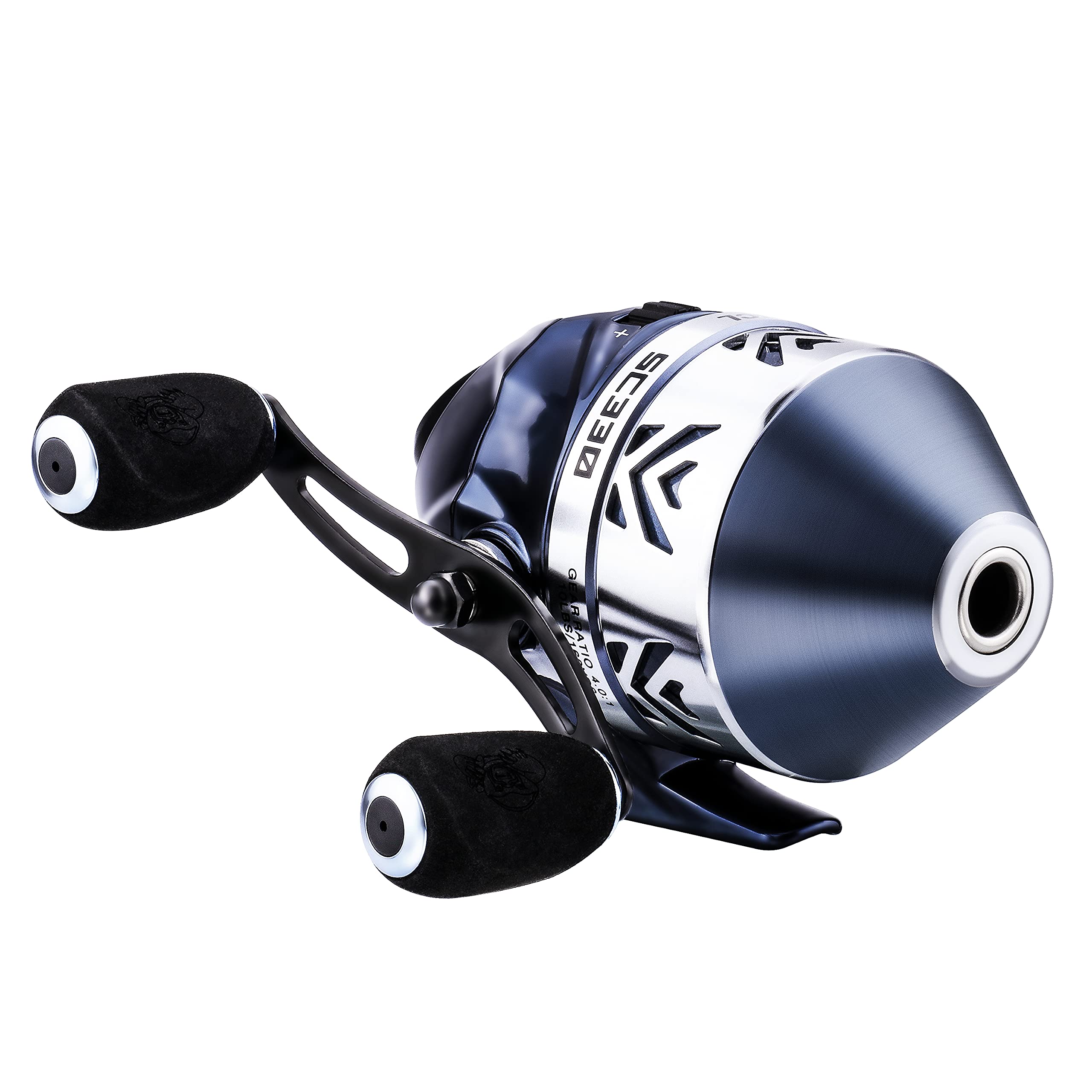 Runcl Spincast Fishing Reel,  No-Rust Push Button Casting Design, 4.0:1 Gear Ratio, 17.5 Lb Max Drag, Reversible Handle For Left/Right, Includes Monofilament Line,  For Fishing Beginner