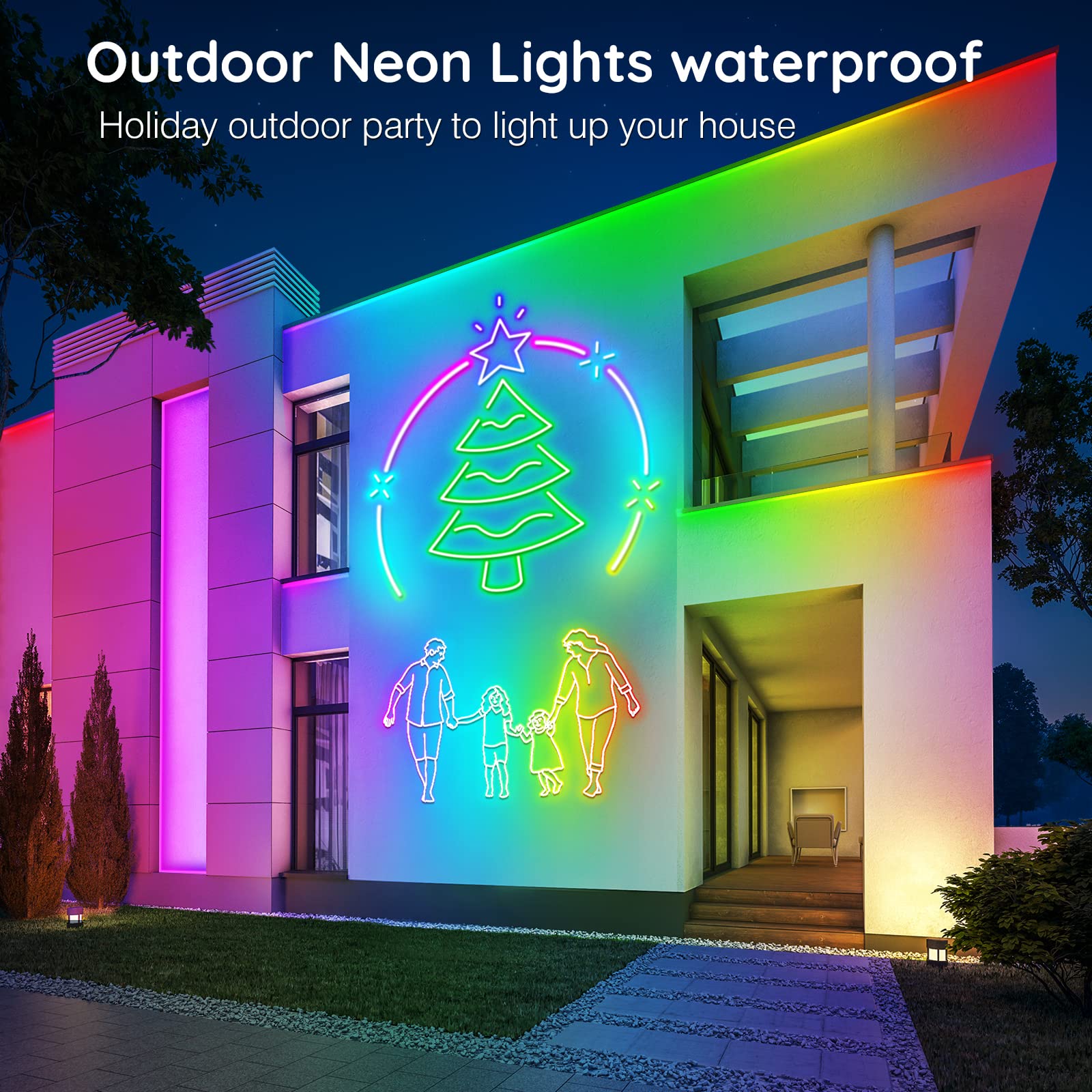 Ailbton 20Ft Neon Rope Lights,Flexible Led Rope Lights Control With App/Remote,Multiple Modes Rope Lights,Ip65 Outdoor Rgb Led Neon Lights Waterproof,Music Sync Gaming Led Neons Light Strip For Bedroom Decor