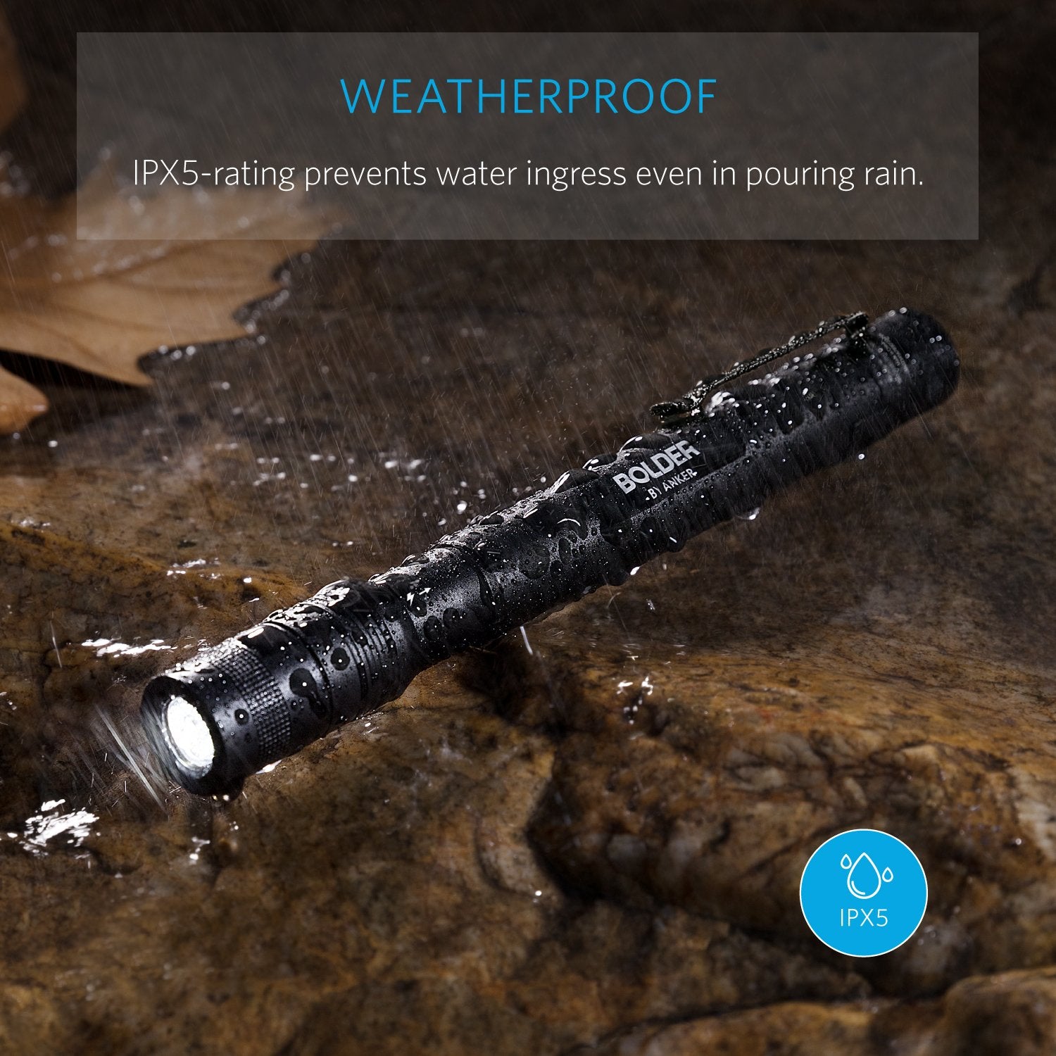 Minibird Anker Rechargeable Bolder P2 Led Pen Flashlight, 120 Lumens, Ipx5 Water-Resistant, 900Mah Nimh Battery ×2 Included, 2 Modes (High Beam, Low Beam)