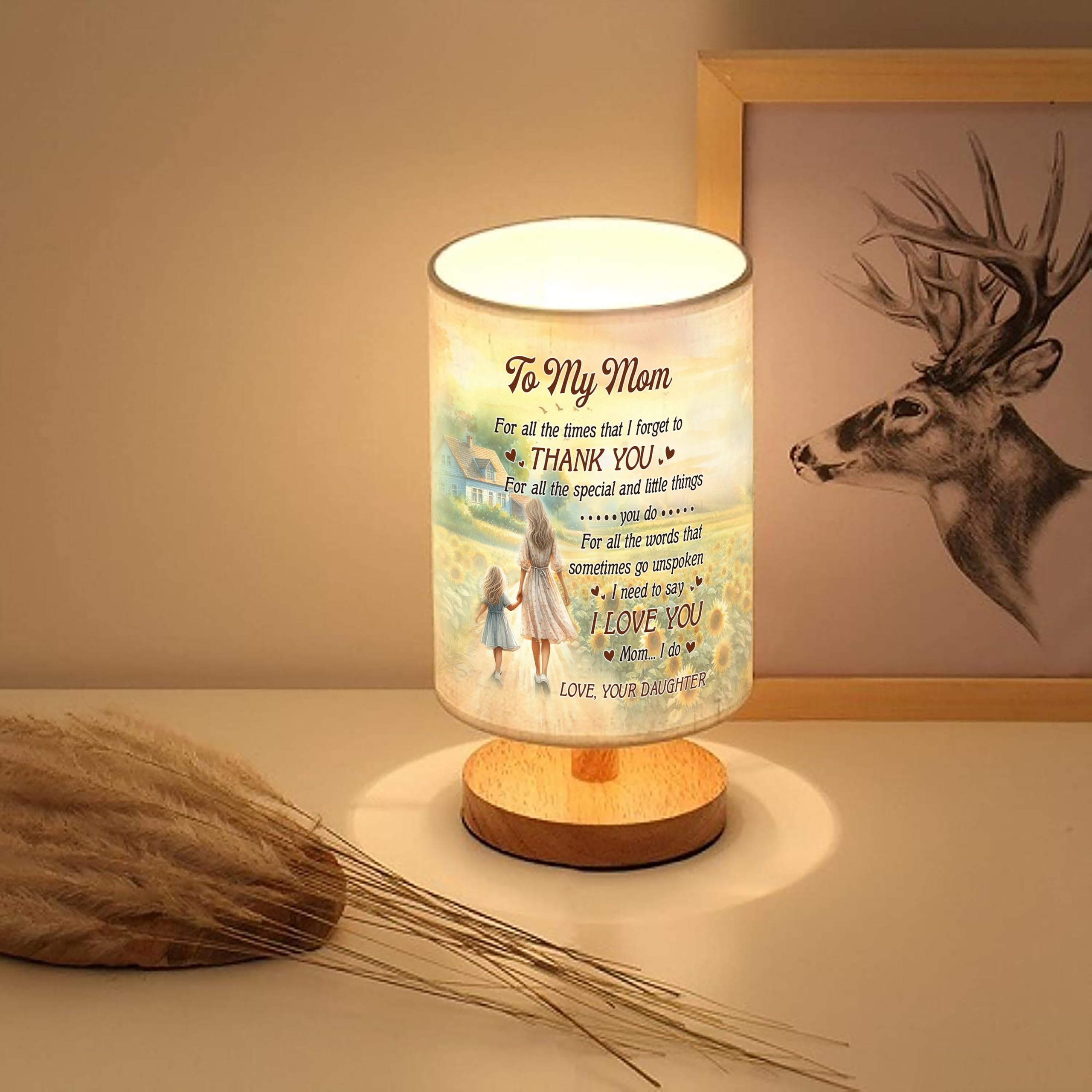 Myfihu Mom Table Lamp Mother'S Day For Mom From Daughter, Mother Daughter Lamp Tnt11
