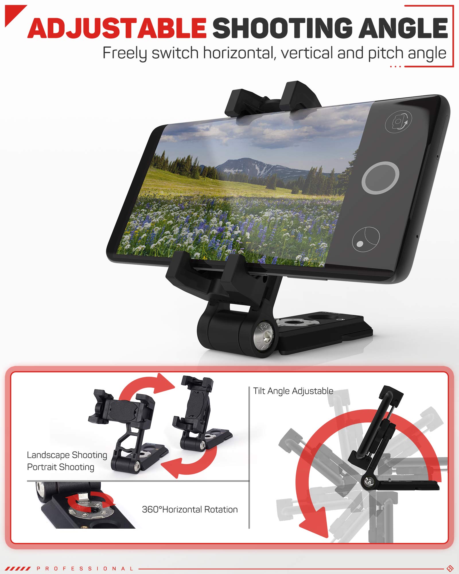 Ifootage Small Tripod&Phone Holder&Video Light Photography Kit，Tabletop Tripod For Photography, Aluminum Heavy Duty, Desktop Tripod Compatible With Sony, Nikon, Canon Dslr Camera