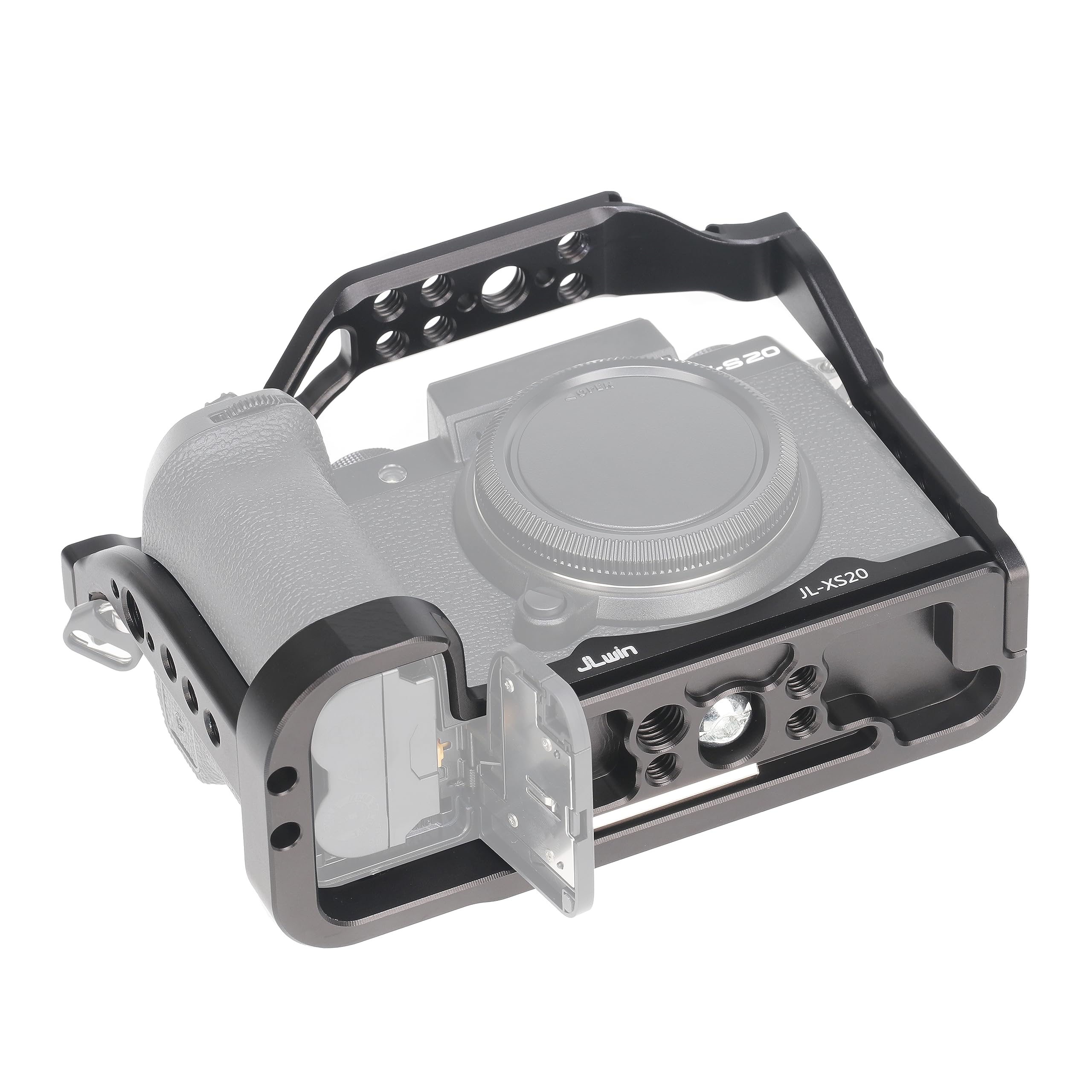 Fotga S20 Camera Cage Stabilizer Bracket With 1/4" 3/8" Mount For Fujifilm X-S20 Mirrorless Camera Video Making Filmmaking Arca Swiss Mount
