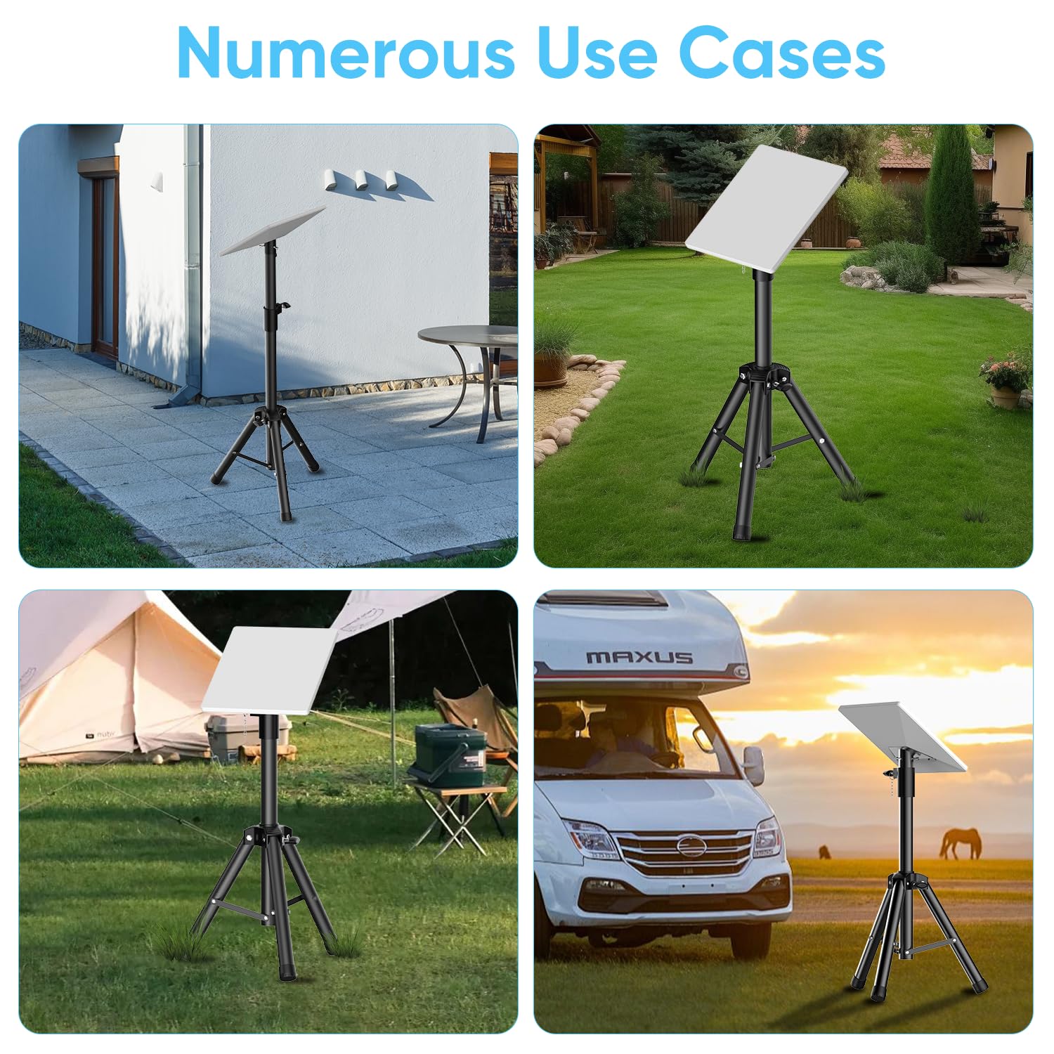 Veoev Starlink Mini Tripod Stand - Heavy Duty Adjustable Portable Mount For Outdoor Use, Compatible With Starlink Mini/V4, Ideal For Camping And Rv Travel