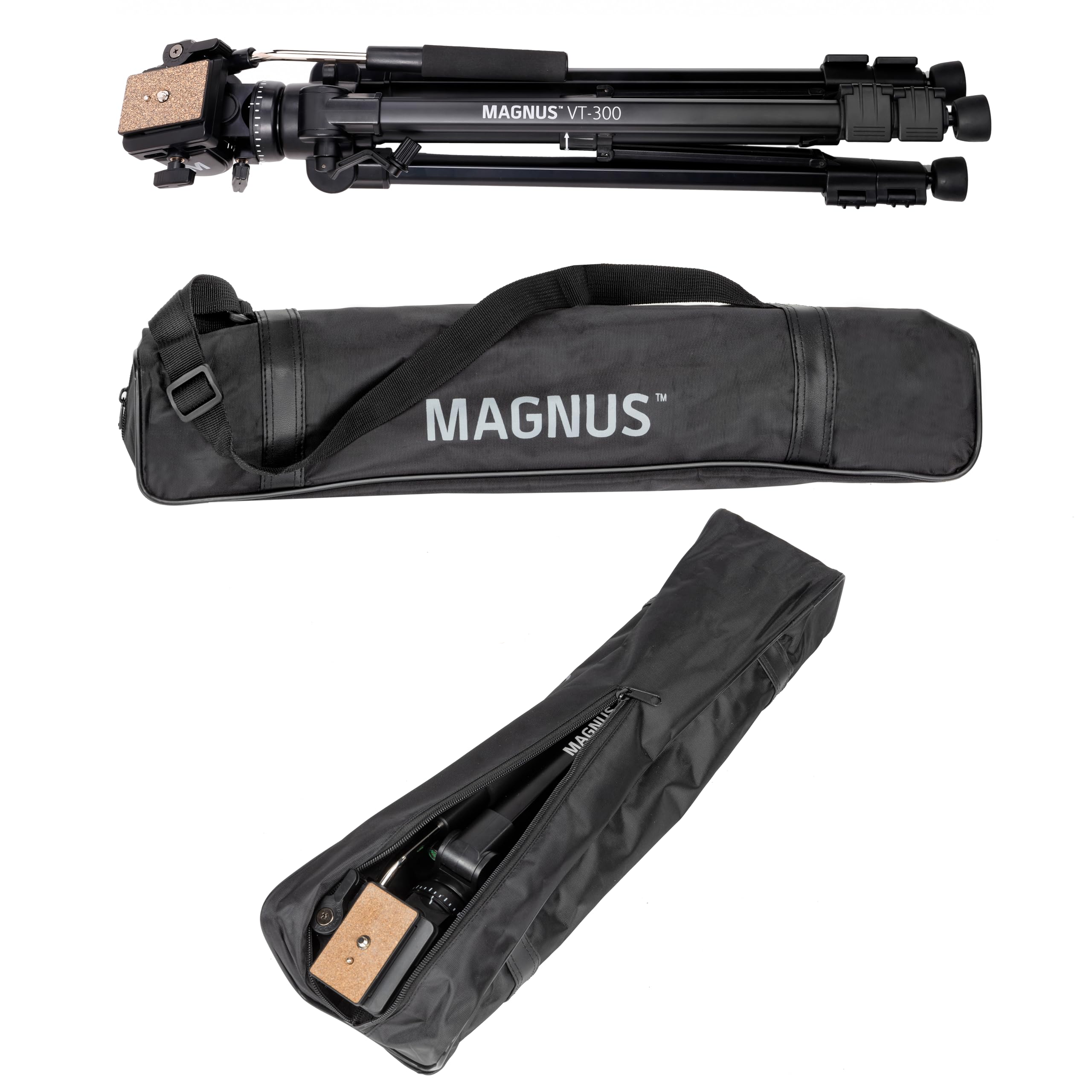 Magnus Vt-300 Video Tripod With Fluid Head