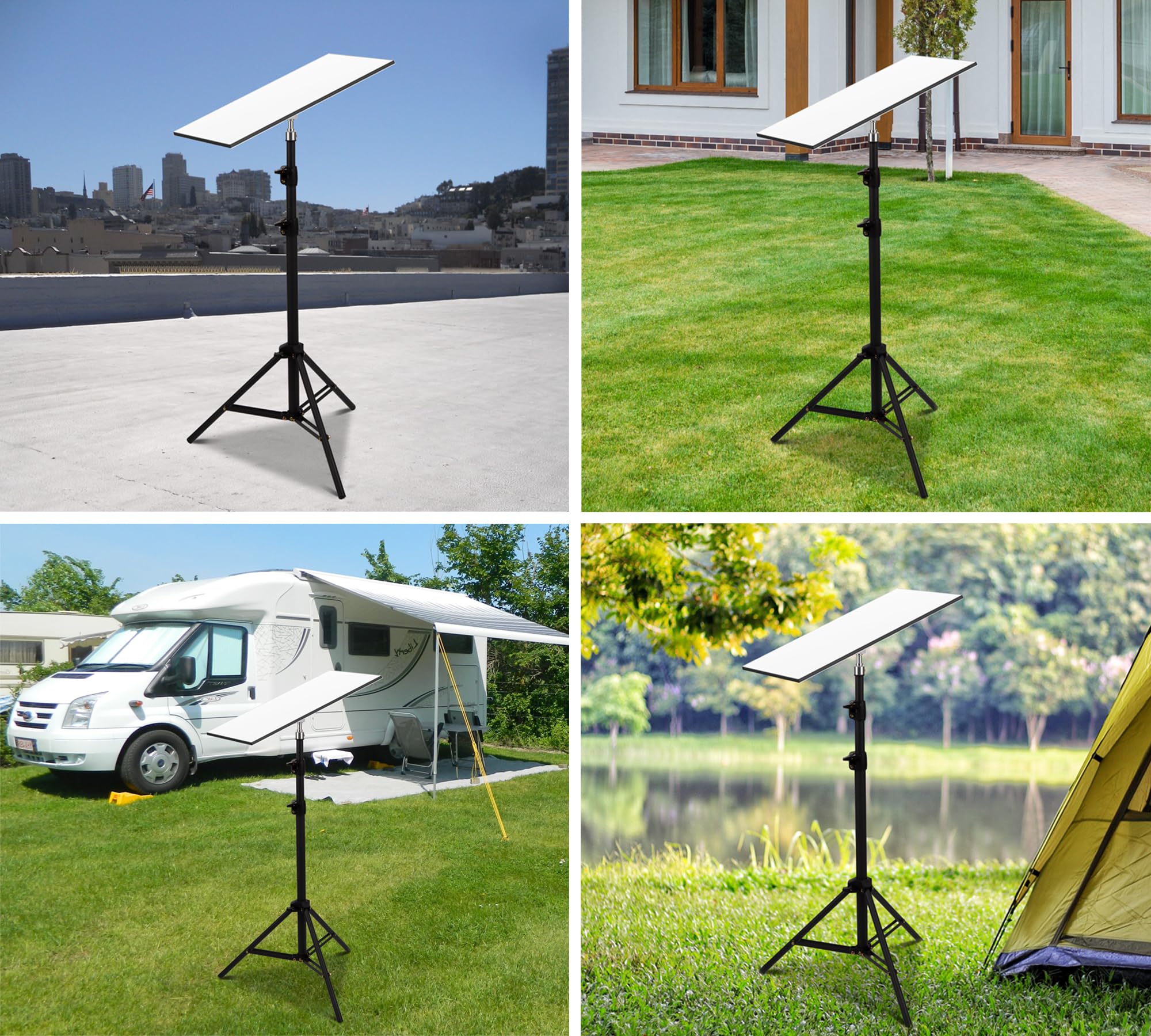 Zeus & Ruta Starlink Mini Tripod Mount With Pipe Adapter, Adjustable Height 23.6-64" And 360° Degree Starlink Mini Tripod Mounting Kit For Yacht/Camper/Outdoor