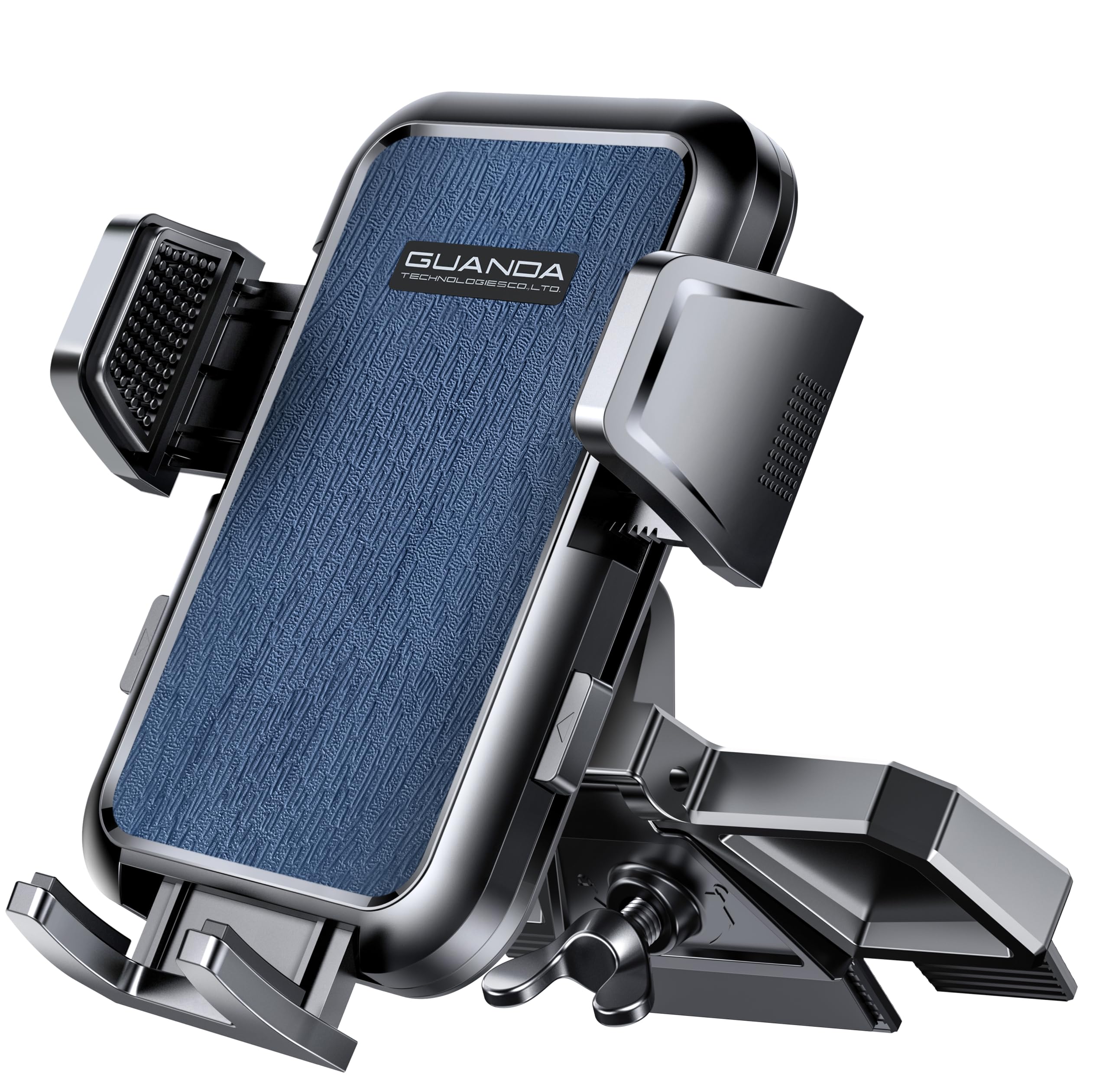 Guanda Technologies Co., Ltd. Cd Slot Phone Mount,  Car Phone Holder [Thick Cases Friendly], 360° Adjustable Universal Phone Mount For Car Cd Slot Mount For Iphone & Android Cell Phones (Blue)