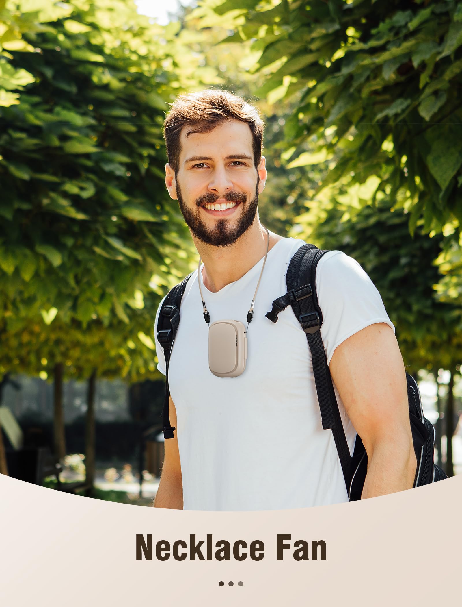 Mini Portable Waist Belt Clip Fan With 3 Speeds, Battery Operated Shirt Cooler, Personal Necklace