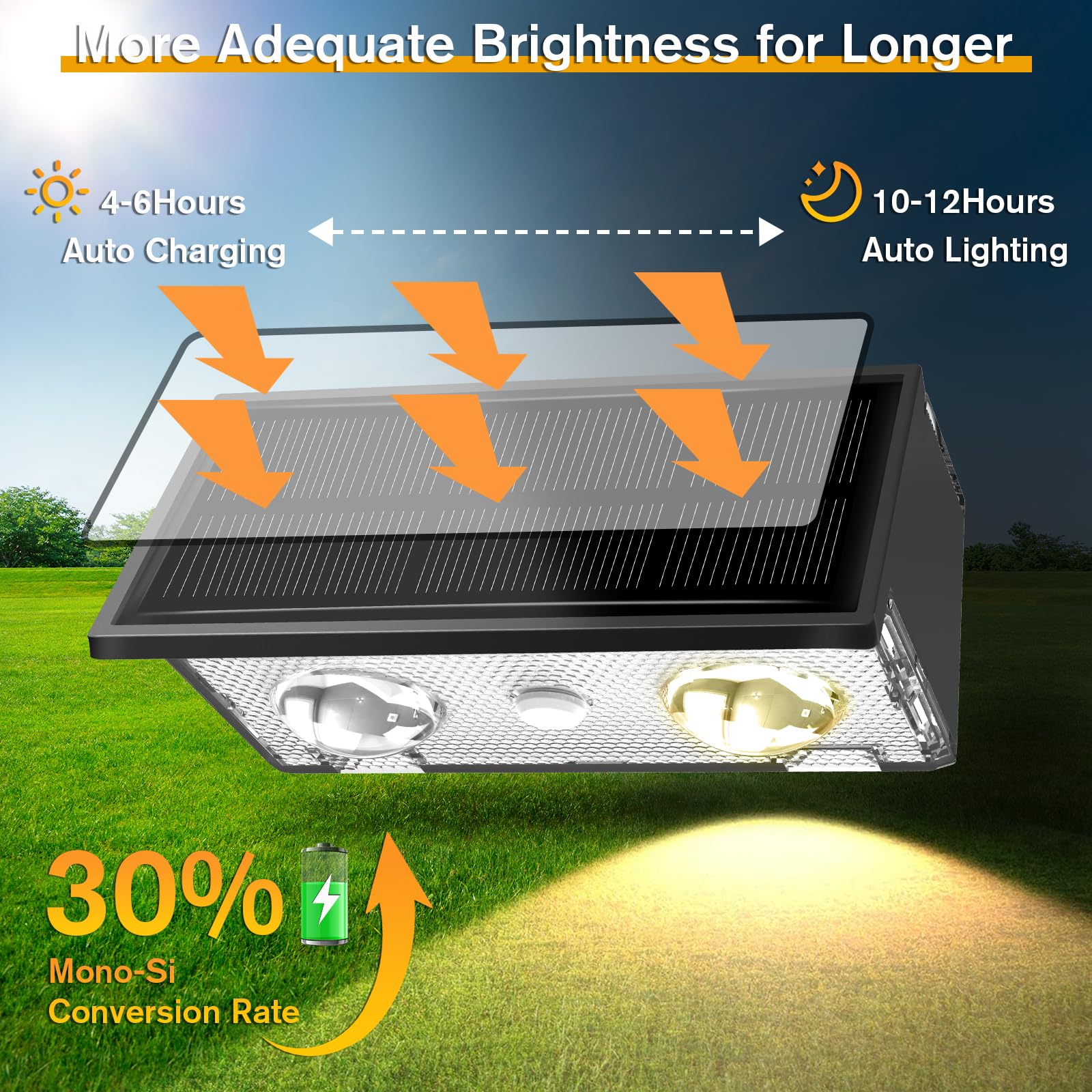 Uspring 4 Pack Solar Fence Lights With Warm/Cool White & 6 Rgb Color 9 Modes, Ultra Bright Up & Down Fence Lights Solar Powered Ip68 Waterproof Solar Light Outdoor For Yard Pool Porch Wall Patio