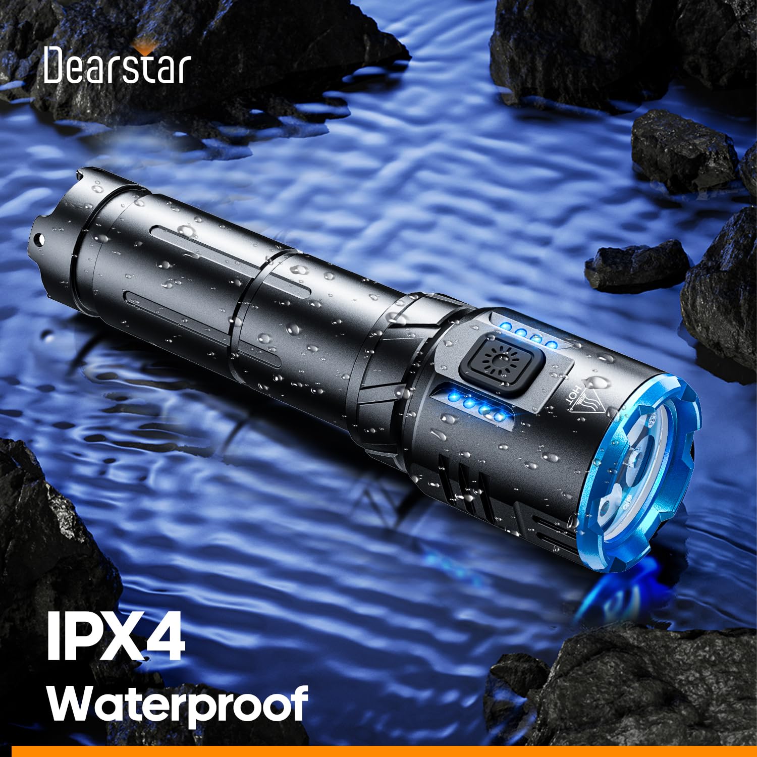 Dearstar Rechargeable Flashlights Mini Utility High Lumen, Super Bright Led Small Flashlight With Magnetic Base, High Powered Strong Flash Light, Pocket Outdoor Home Emergency Security Camping
