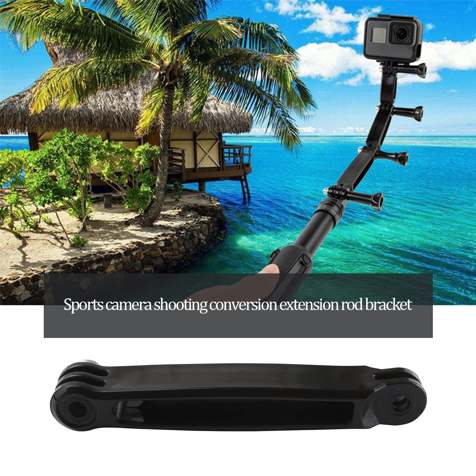 Ecsing 1 Set 3-In-1 Extension Arm Mount Kit Compatible With Sjcam Compatible With Insta360 Action Cameras Portable Extension Arm Mount Rod Bracket Stand