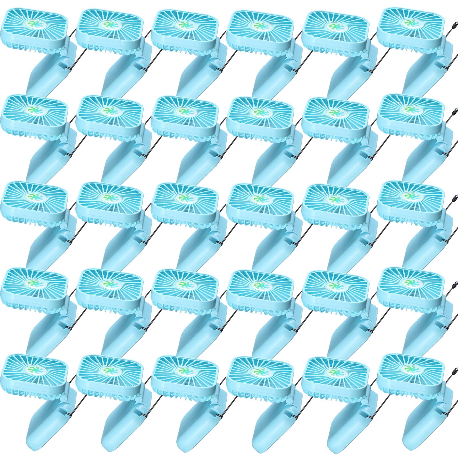 Hortsun 30 Pcs Necklace Fans Mini Handheld Portable Neck Hanging Hand Held Fan For Cooling Personal - Koospark