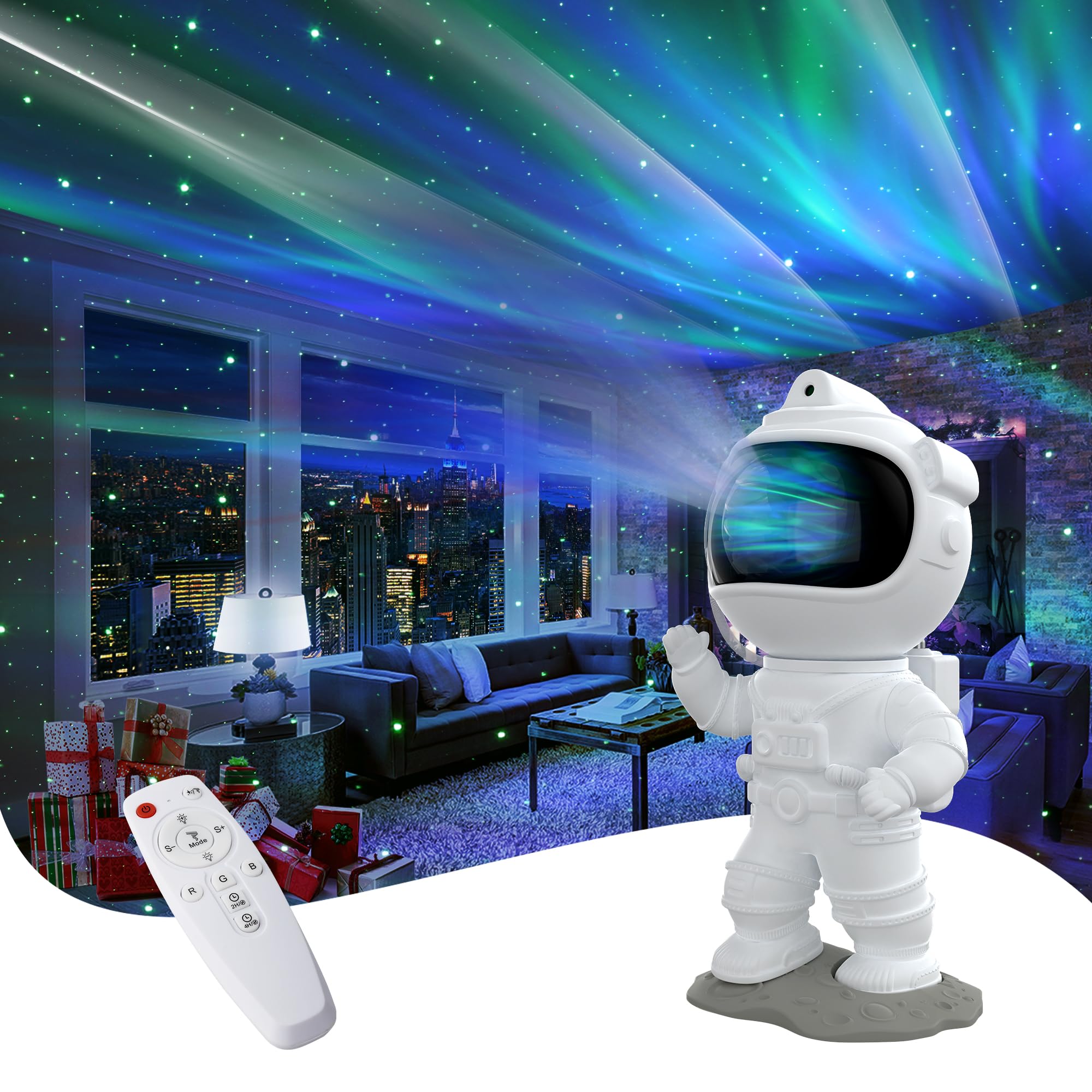 Itayak Astronaut Northern Lights Star Projector,Space Galaxy Projector With Timer And Remote,Aurora Night Light Ambiance,Ideal For Bedrooms Room Decor For Kids And Adults