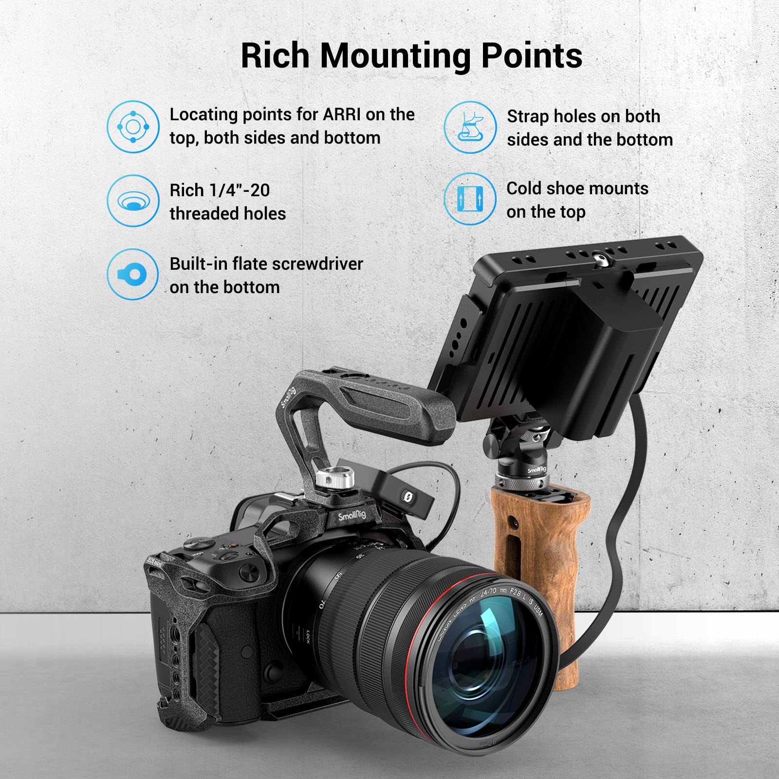 Smallrig Bundle: Cage Kit For Canon R5, R5 C, R6 And Lp-E6Nh Camera Battery
