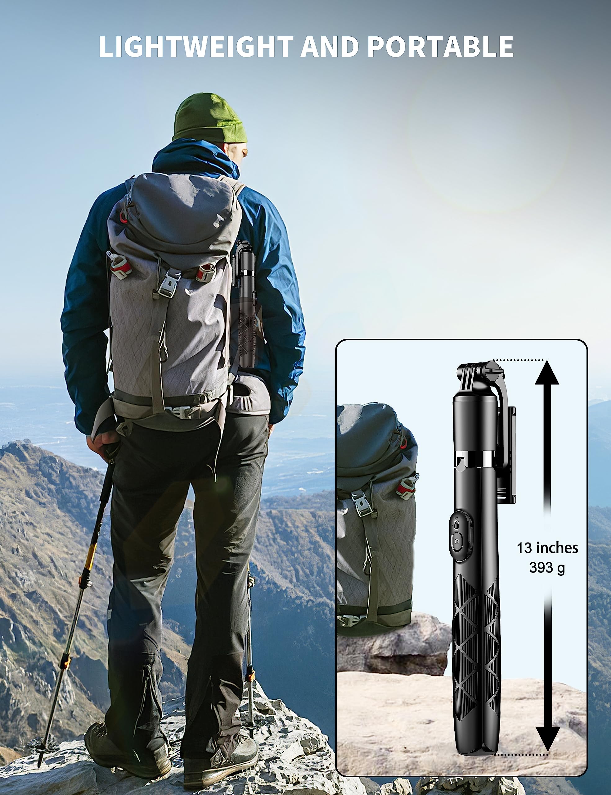 Selfieshow 71" Phone Tripod & Selfie Stick, All In One Extendable Cell Phone Tripod With Wireless Remote, Tripods Stand For Iphone & Travel Selfie Stick 360° Rotation Compatible With Iphone Android, Camera