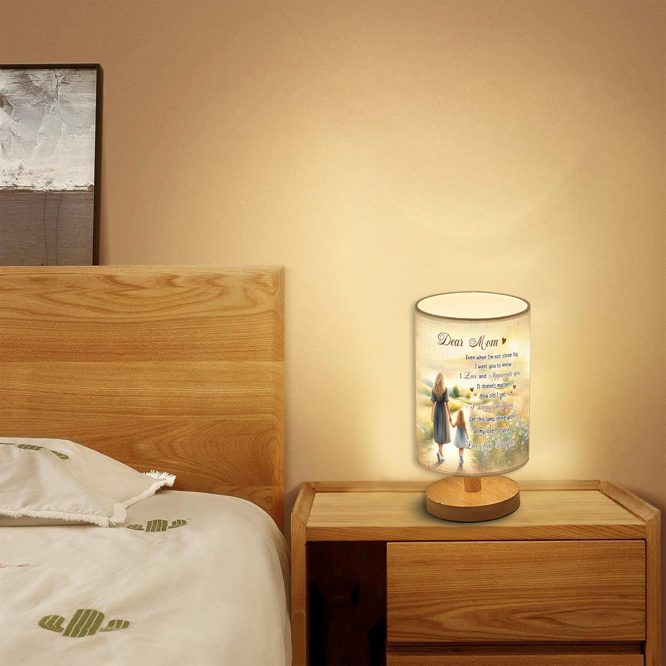 Myfihu Mom Table Lamp Mother'S Day For Mom From Daughter, Mother Daughter Lamp Tnt12