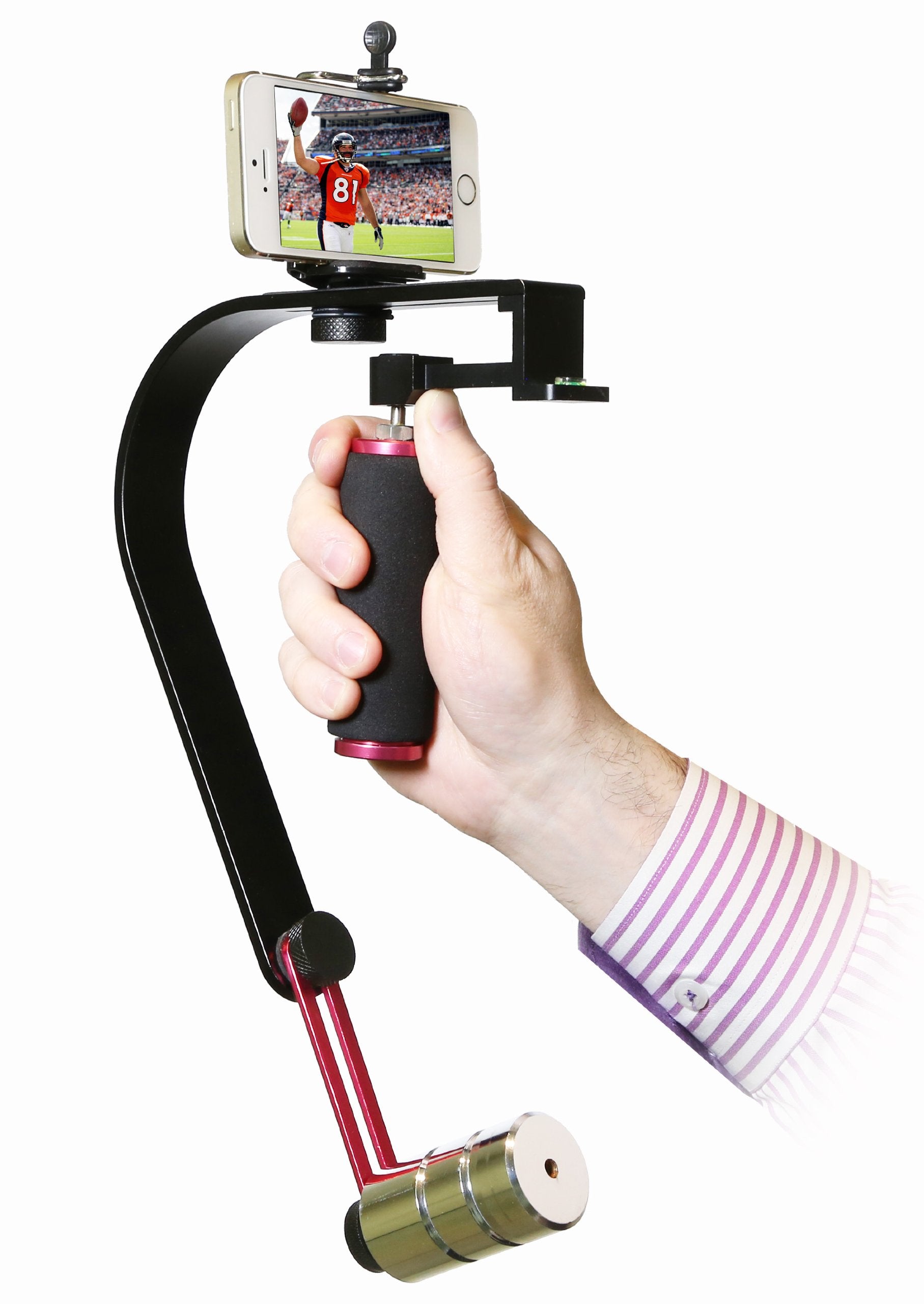 Vidpro Sb-8 Video Stabilizer For Gopro, Smartphones, Cameras & Camcorders With Smartphone Holder & Adapter For Gopro