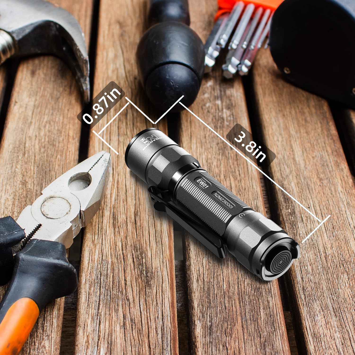 Innightool Ew01 Waterproof Aa Edc Flashlight Small Pocket Work Light Rechargeable 90+ Cri 700 Lumens High Brightness For Daily, Emergency (Gray)