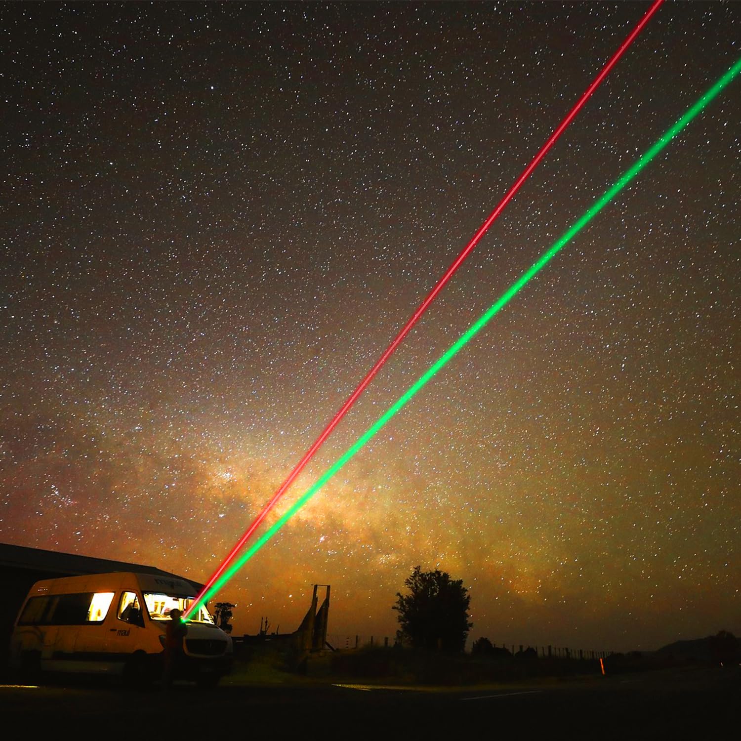 Miprezt [2 Packs Green+Red Beam] Rechargeable Green & Red Beam Light Flashlight Long Distance Range For Tv/Led/Lcd Screens Tactical Flashlights Presentation Office/Outdoors/Astronomic/Construction [001]