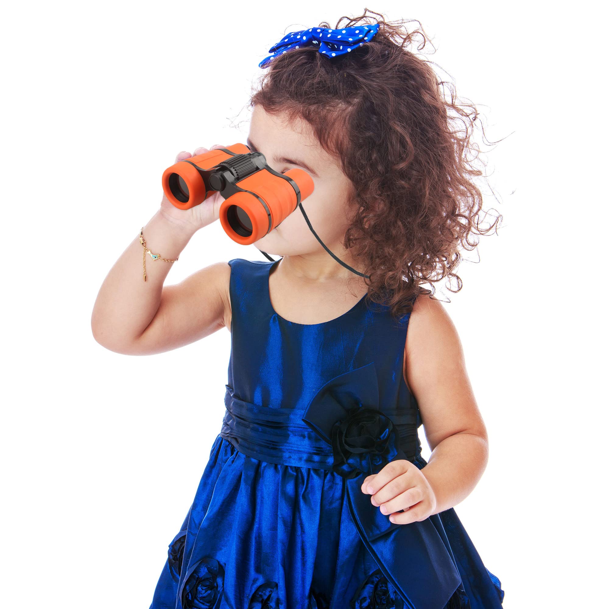Cagemoga 4 Pack Kids Binoculars 4X30 Binoculars For Kids Mini Compact Binocuolar Toys Shockproof Small Telescope For Bird Watching Camping Outdoor Play