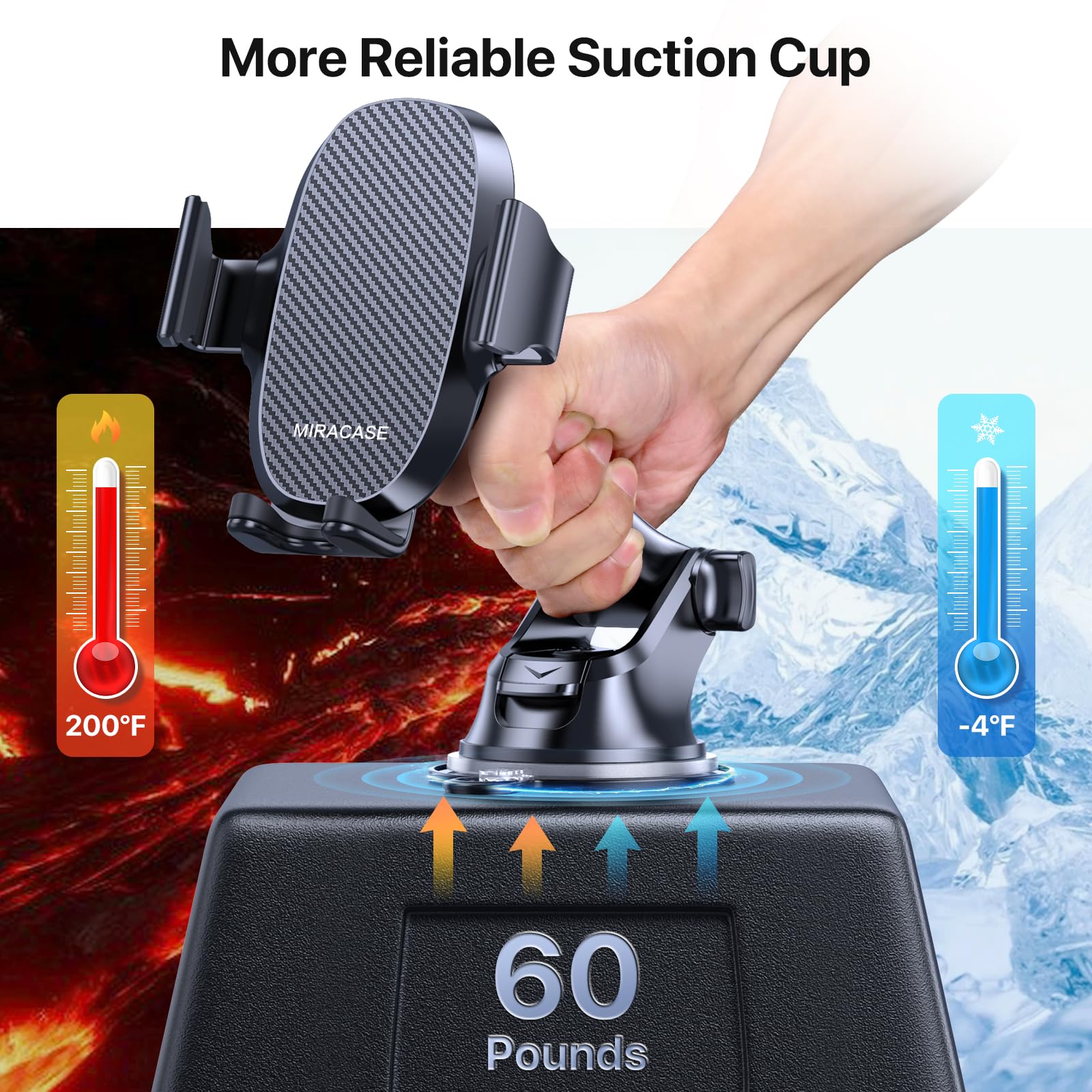 Miracase 3-In-1 Cell Phone Holders For Your Car, Universal Car Phone Holder Mount For Dashboard Air Vent Windshield Compatible With Iphone16 15 14 13 12 11 Pro Max Xs Xr X, Galaxy Stripe