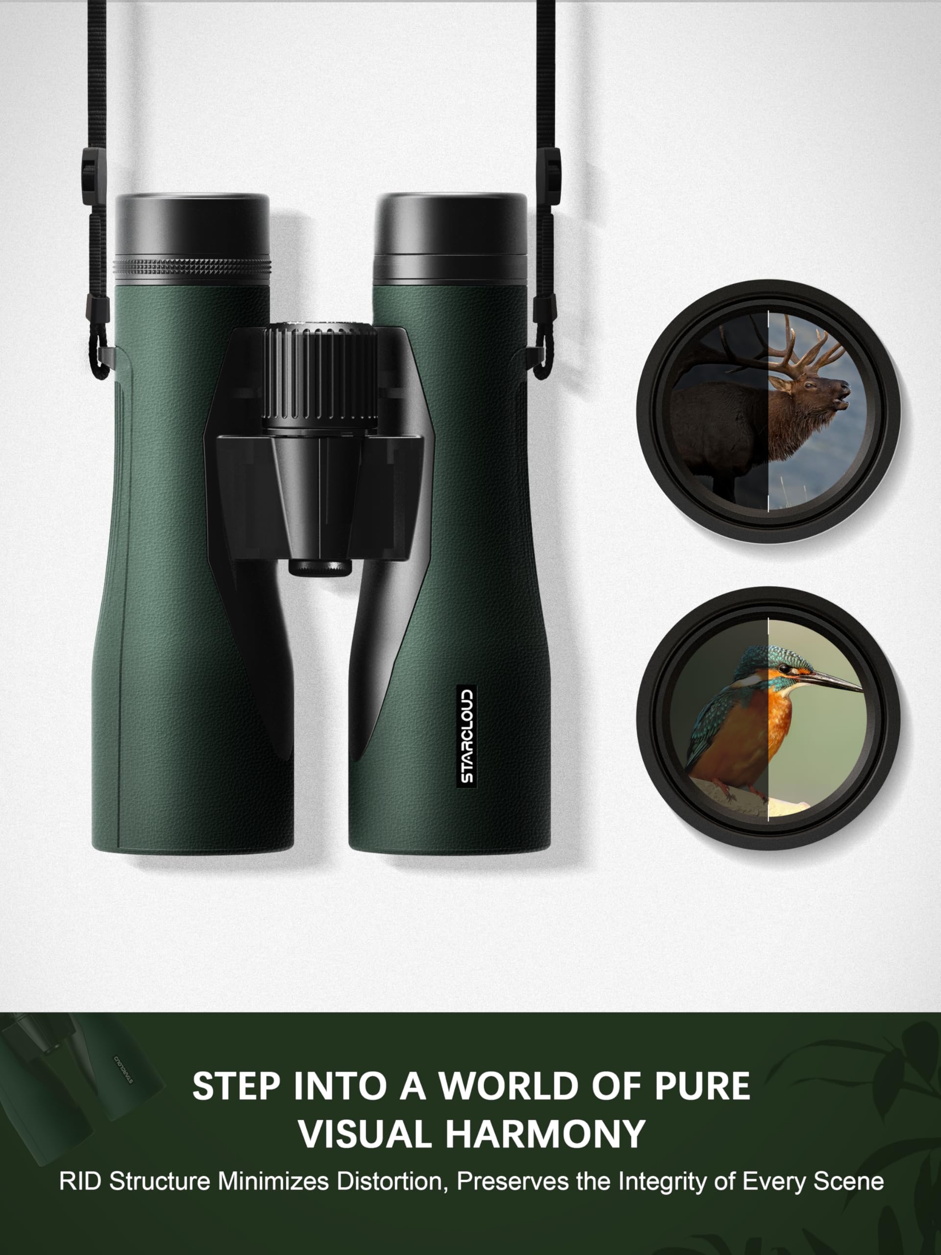 Star Cloud 15X55 Uhd Lightweight Binoculars For Adults With  Phone Adapter, Large View Ipx7 Waterproof Binoculars For Bird Watching, Hunting, Hiking, Stargazing (15X55)