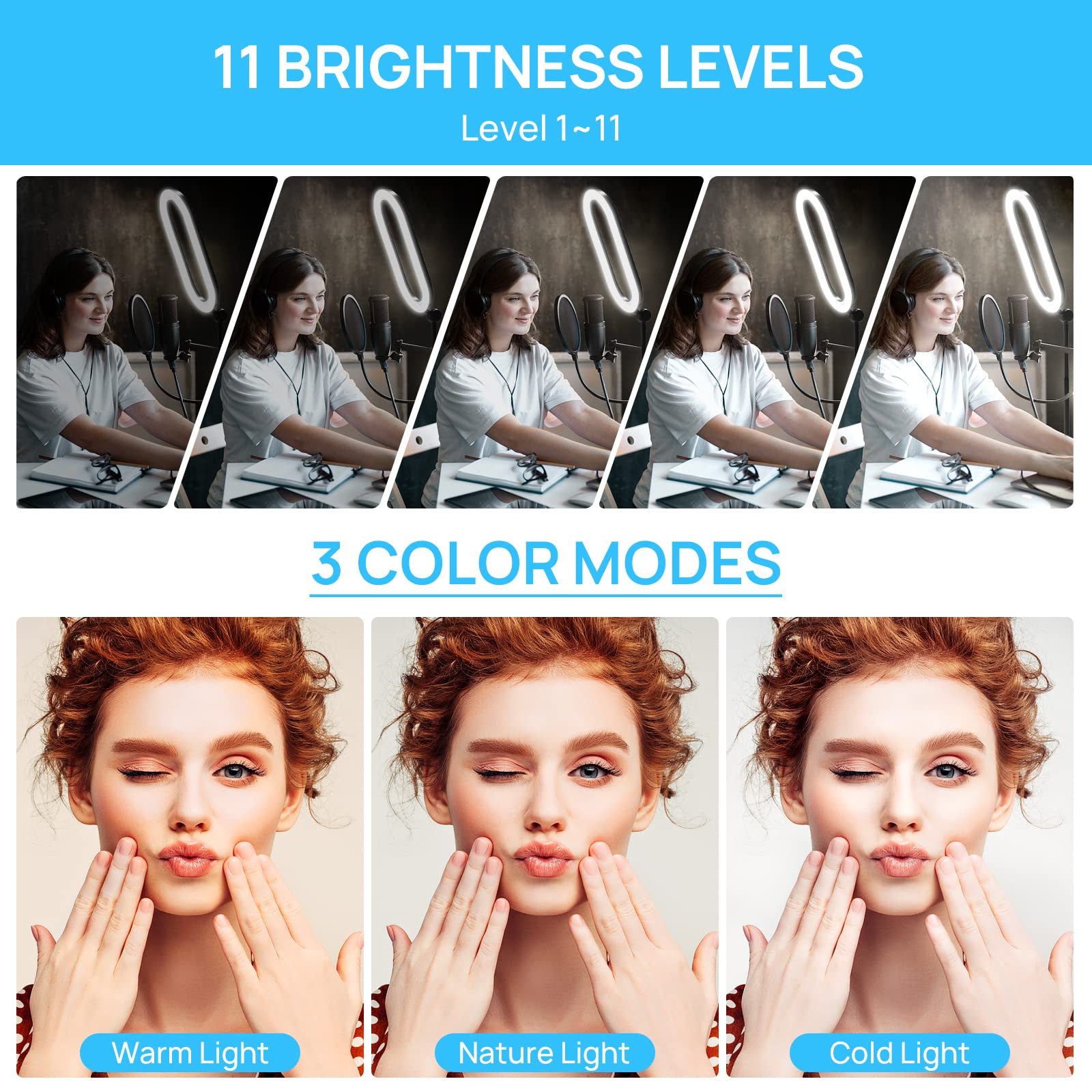Qiaya Ring Light With Stand And Phone Holder, 14" Selfie Lights 77" Tall Tripod With Remote Compatible With Iphone Phone Led Halo Standing Lighting For Makeup Tiktok Youtube Camera Photography Zoom Videos