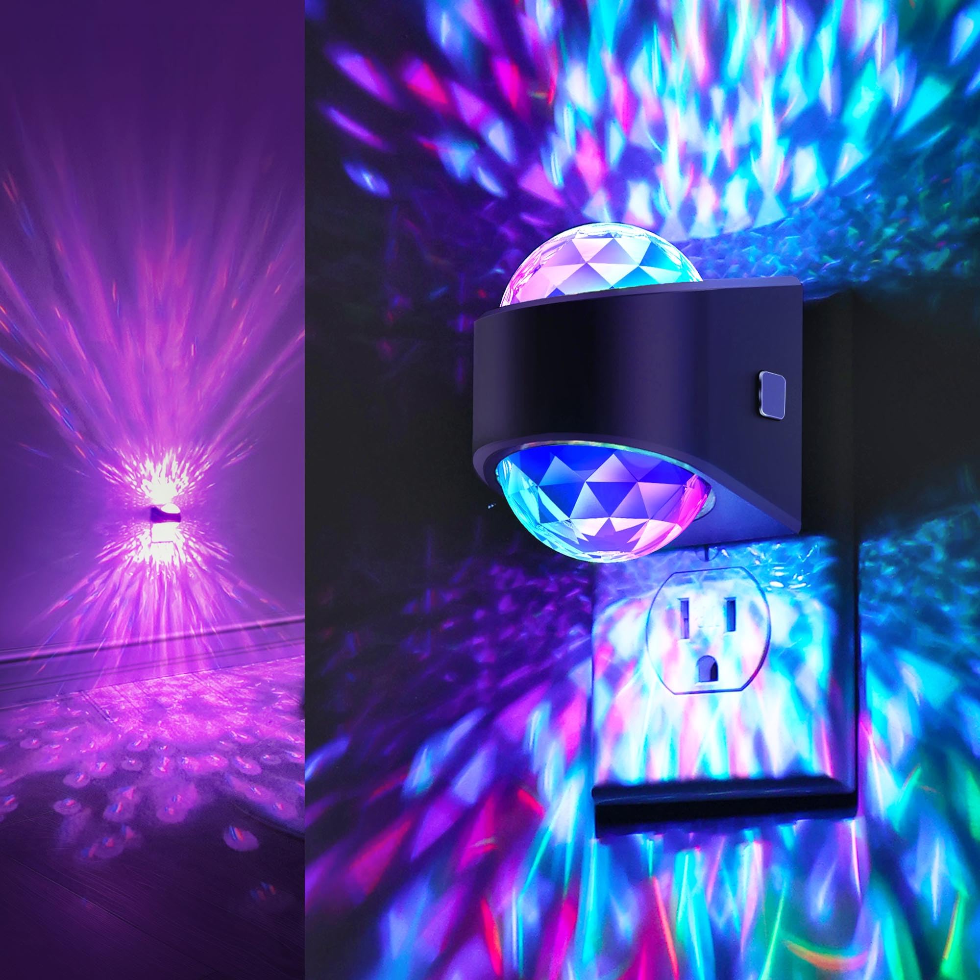 Briignite Night Lights Plug Into Wall, Star Projector For Bedroom, Night Light Projector For Kids, 9-Color Rgb Galaxy Nightlight With Dusk To Dawn Sensor For Bathroom, Home Gaming Room Decor 