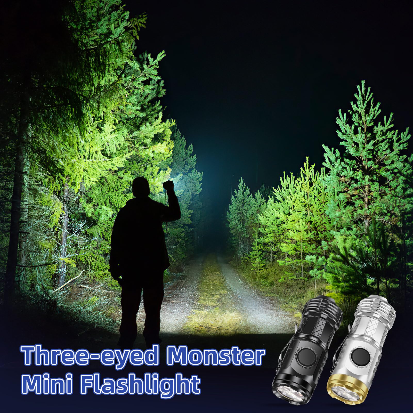 Kdqueery 2 Pcs Mini Rechargeable, Pocket Flashlight -Super Bright 5 Modes With Clip Powerful Led Portable Small For Camping Outdoor