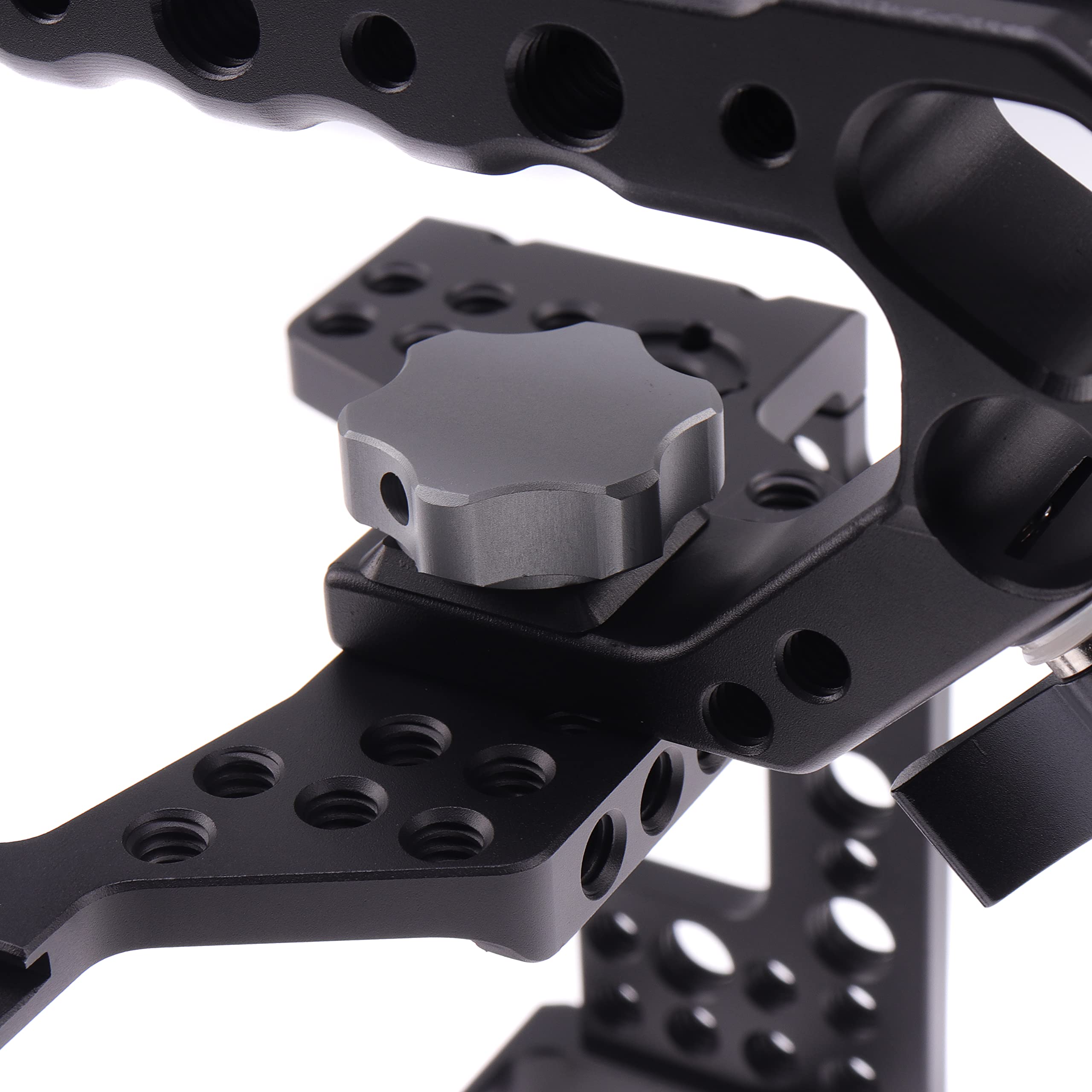 Hersmay For Canon M5 M50 Ii Cage With Top Handle, Camera Cage For Canon Eos M50 Mark Ii/ M50 /M5 Camera,Vlogging Video Shooting Filmmaking Rig Stabilizer With 1/4" Mounting And 3/8" Arri Locating Hole