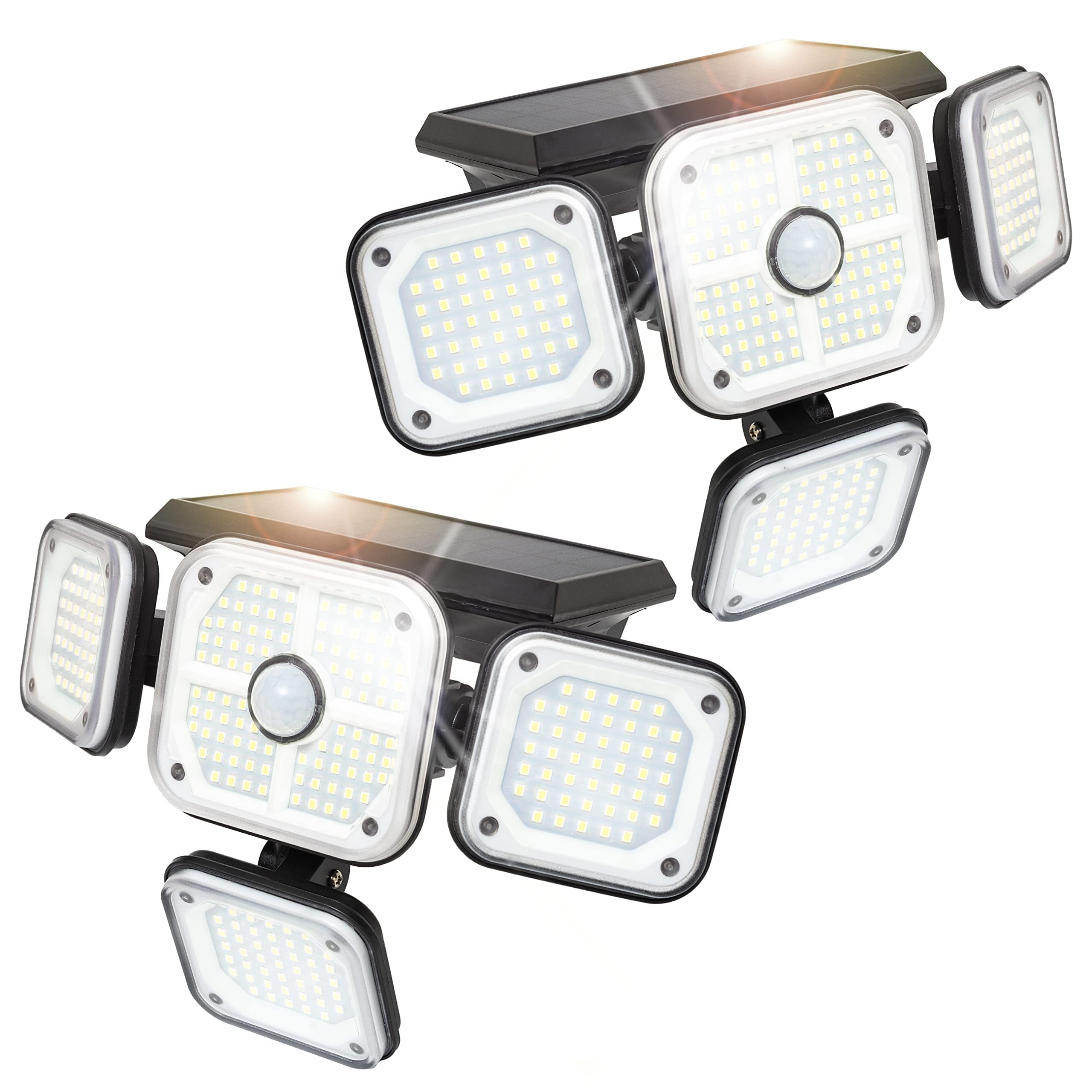 Moss & Stone Solar Outdoor Lights, Ip44 Waterproof Outdoor Lights Solar Powered 3 Modes Motion Sensor Lights, 231 Led Security Lights 270° Wide Angle For Garden Patio Yard - 2Pack
