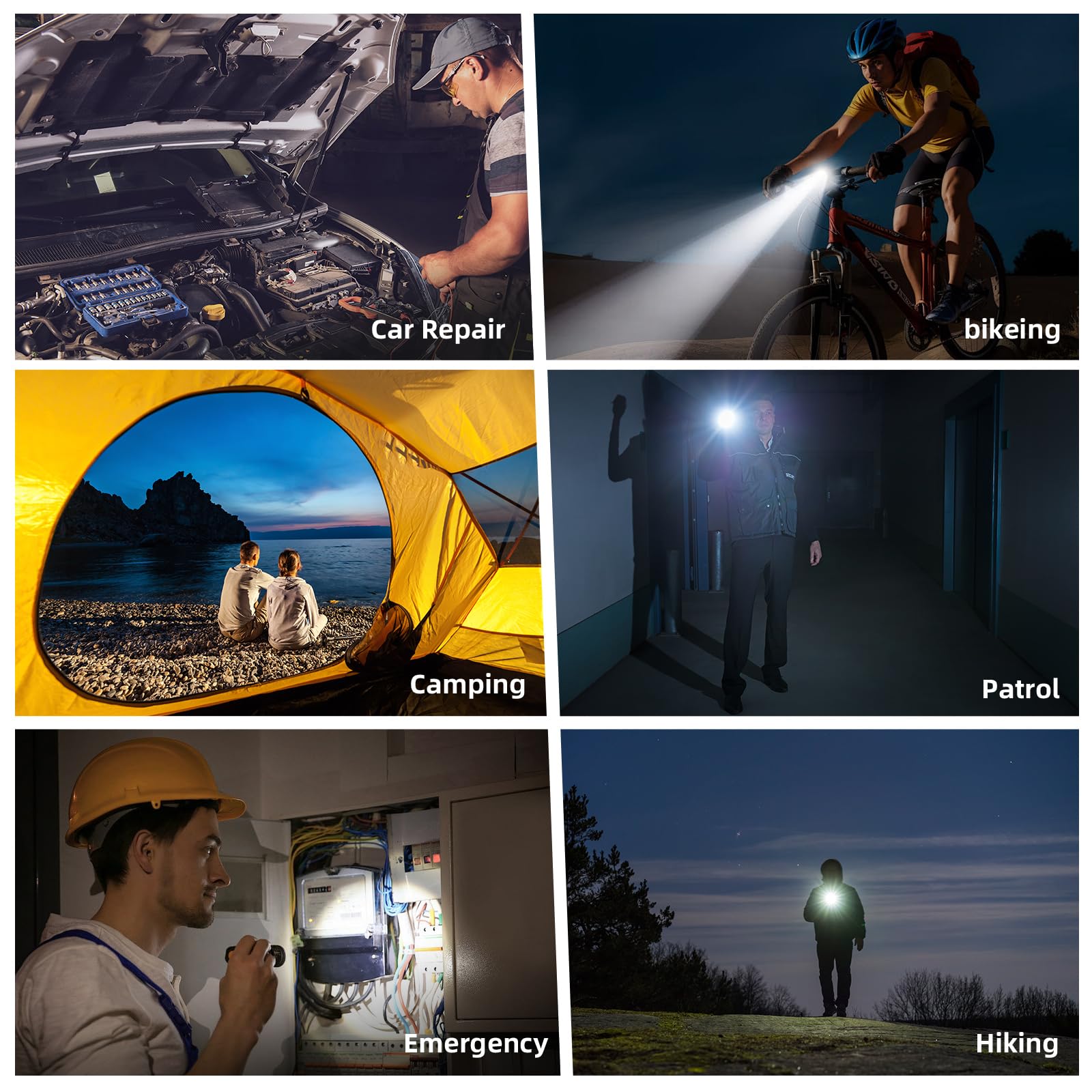 Trliradyn 2000Lm Edc Tactical Flashlight Ip65 Waterproof With 6 Mode,Rechargeable High Lumens Led Pocket Flashlight,14Hr(2600Mah) Battery Life For Daily Home Use, Adventure, Tactical Outdoor, Emergency
