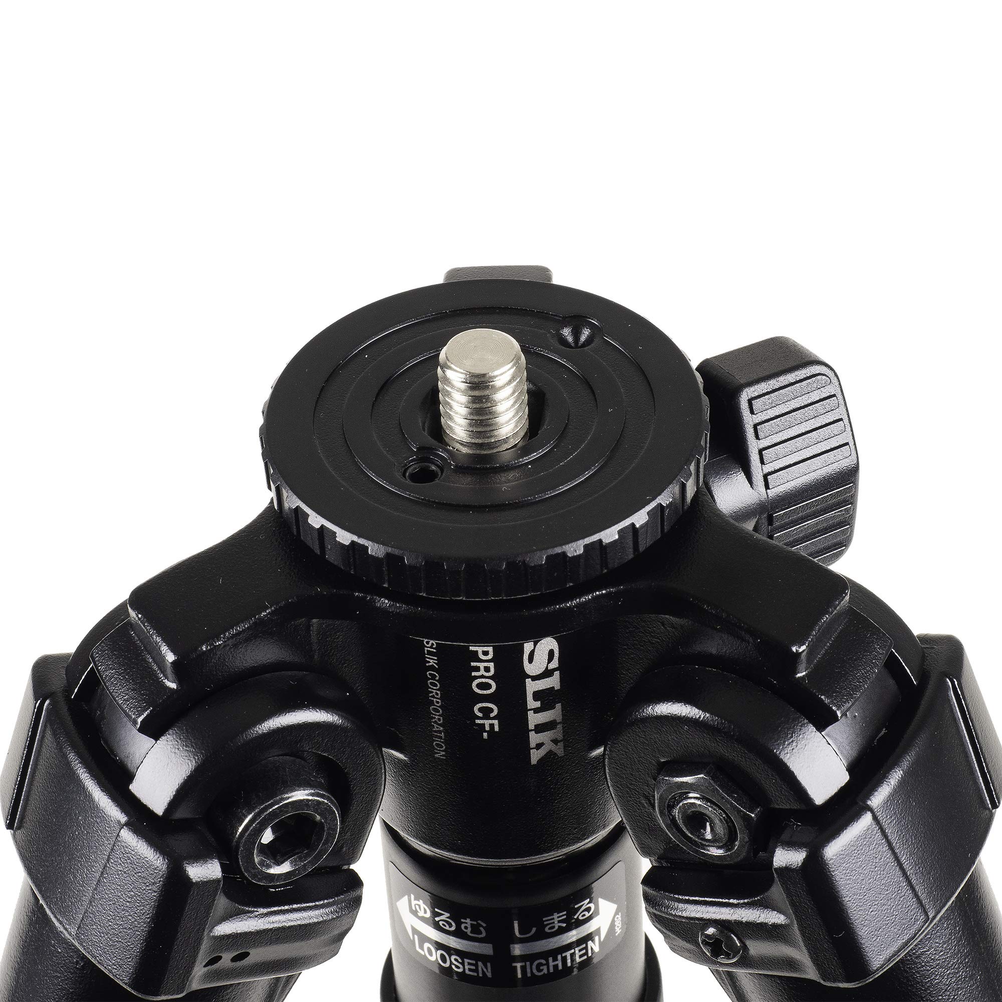 Slik Pro Cf-834 4-Section 65" Carbon Fiber Tripod Black (615-923)
