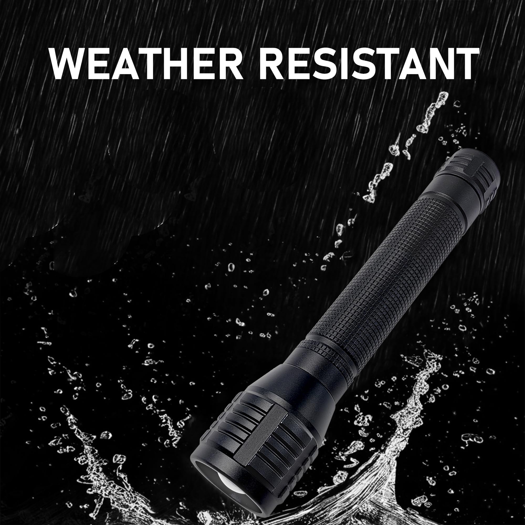 Fadomall Led Flashlight High Lumens Aa Battery Powered, 3 Modes, Adjustable Focus, Small Camping Flashlights For Emergency, Hiking, Power Outages, Everyday Use, Batteries Not Included, 2 Pack