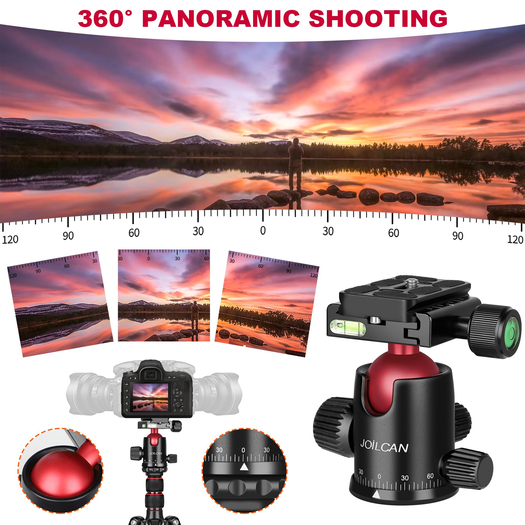 Victiv 80/85 Inches Heavy Duty Tripod For Camera And Phone, 85" Camera Monopod Tripod, Dslr Binoculars Spotting Scope Camcorders Video Tripod Stand, 360 Degree Ball Head, 35 Lbs Loads